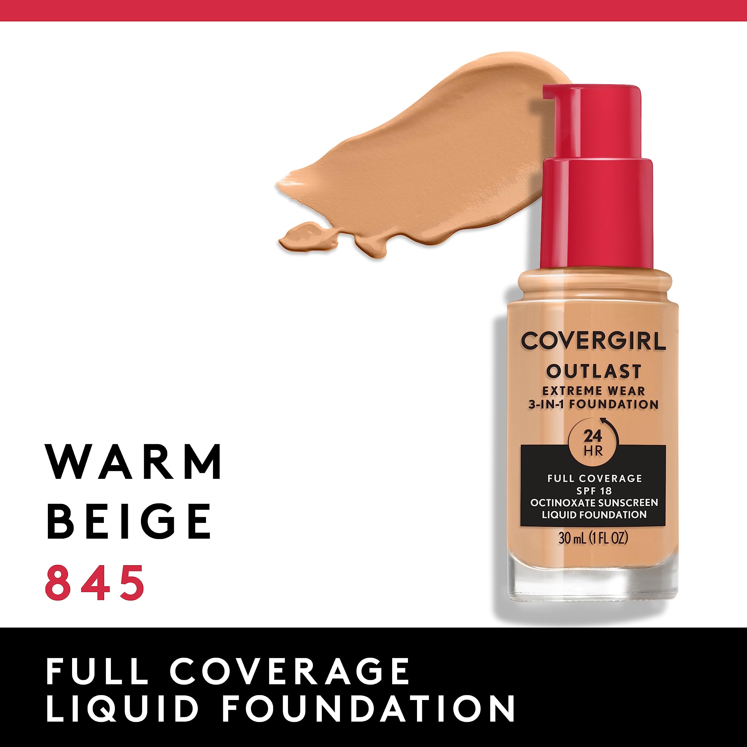 Foto 4 pulgar | Base de Maquillaje Líquida Covergirl Outlast Extreme Wear SPF 18 30 ml - Venta Internacional