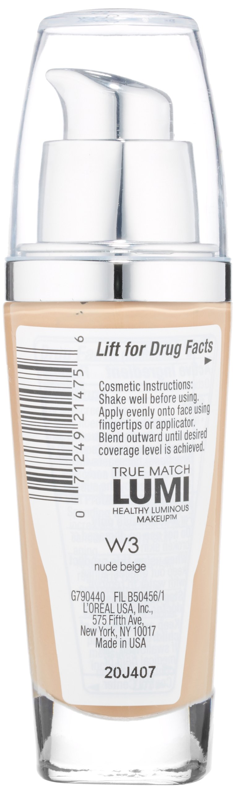 Foto 3 pulgar | Maquillaje L'oreal Paris True Match Lumi W3 Nude Beige 30 Ml - Venta Internacional.