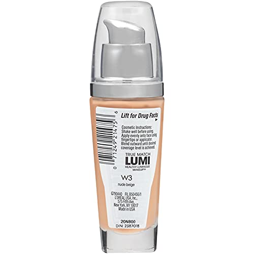 Foto 4 pulgar | Maquillaje L'oreal Paris True Match Lumi W3 Nude Beige 30 Ml - Venta Internacional.