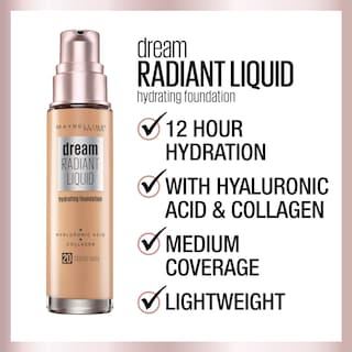 Foto 3 | Base De Maquillaje Líquida Maybelline Dream Radiant Cocoa 30 Ml - Venta Internacional.