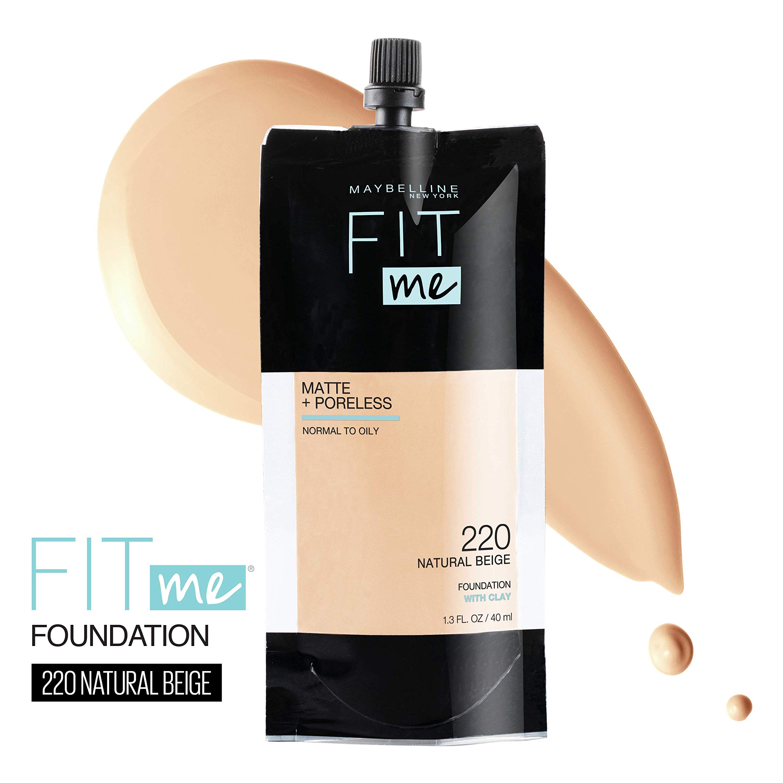 Foto 3 pulgar | Base de Maquillaje Líquida Maybelline Fit Me Matte 220 Natural Beige - Venta Internacional