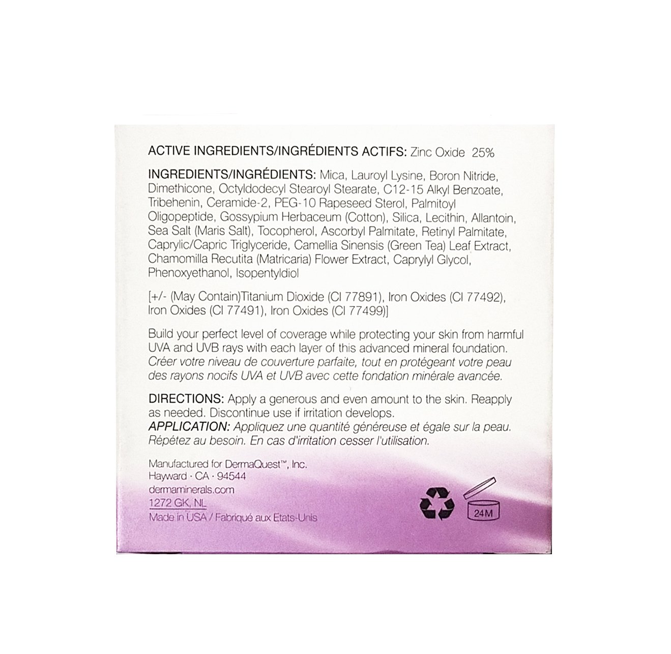 Foto 5 pulgar | Base De Maquillaje Facial Dermaminerals De Dermaquest Spf 20 1w 12ml - Venta Internacional.