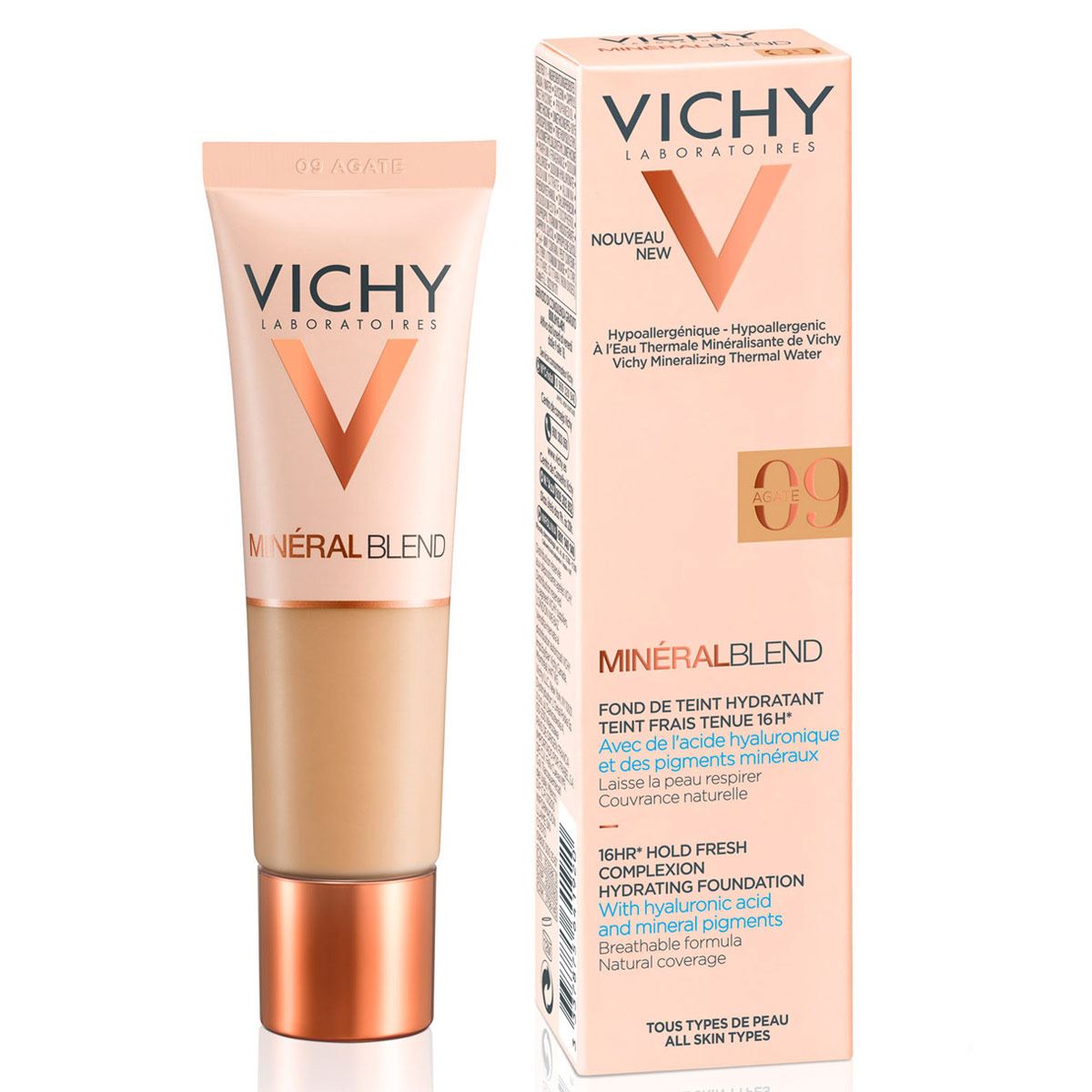 Foto 3 pulgar | Base de Maquillaje Vichy Mineralblend Foundation 09 Agate 30ml