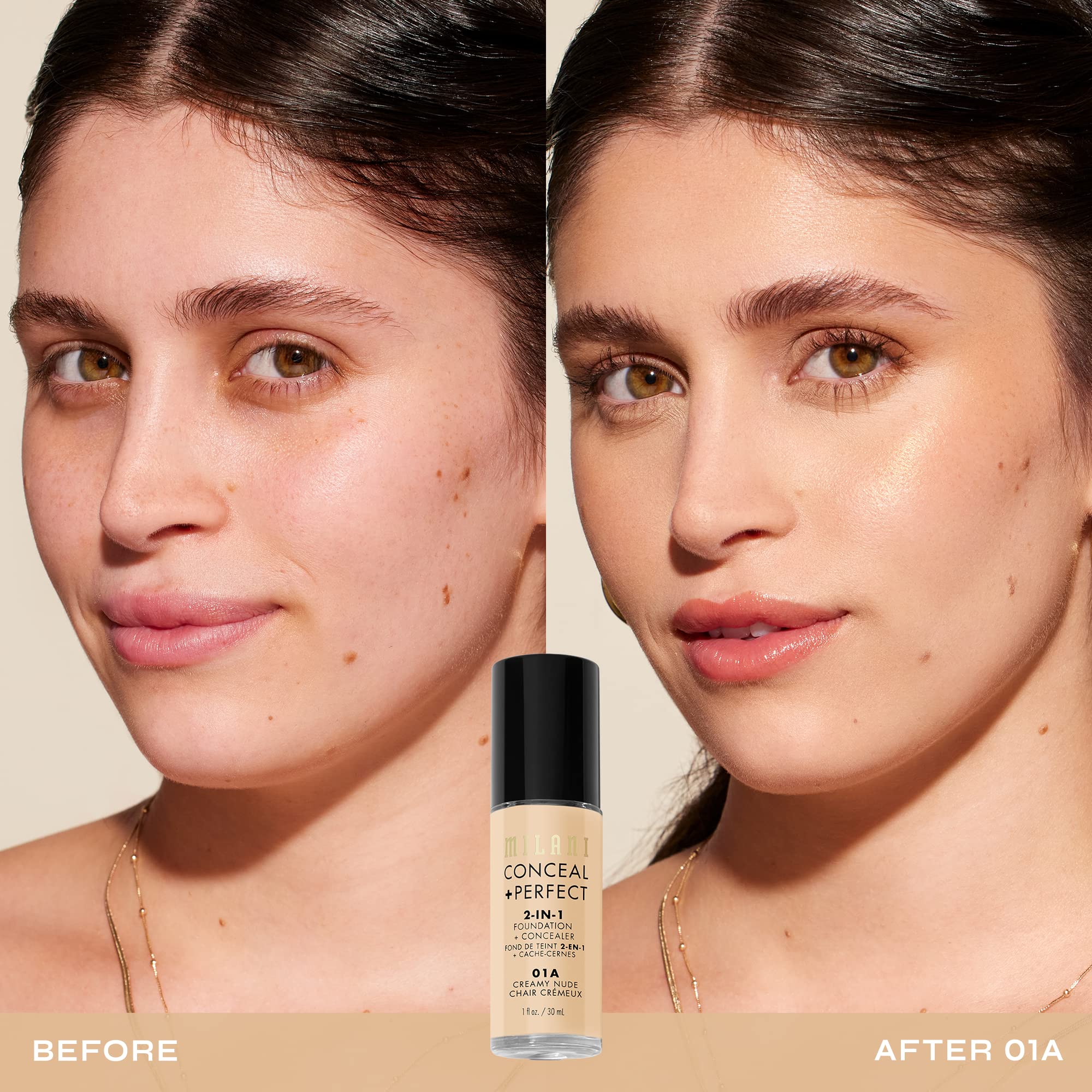 Foto 2 | Base Milani Conceal + Perfect 2 en 1 Creamy Nude 30 ml - Venta Internacional