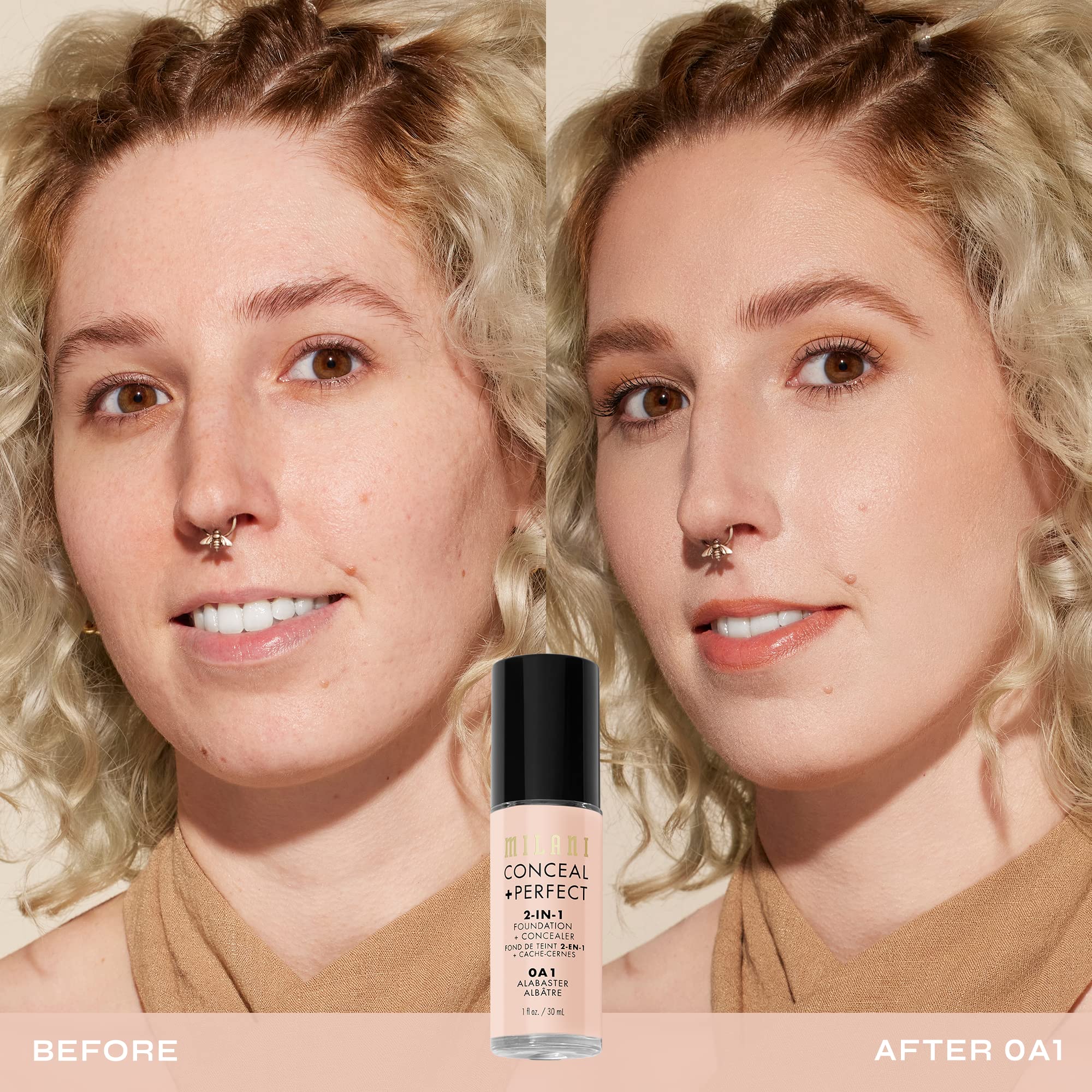 Foto 3 pulgar | Base Milani Conceal + Perfect 2 en 1 Alabaster 30 ml - Venta Internacional