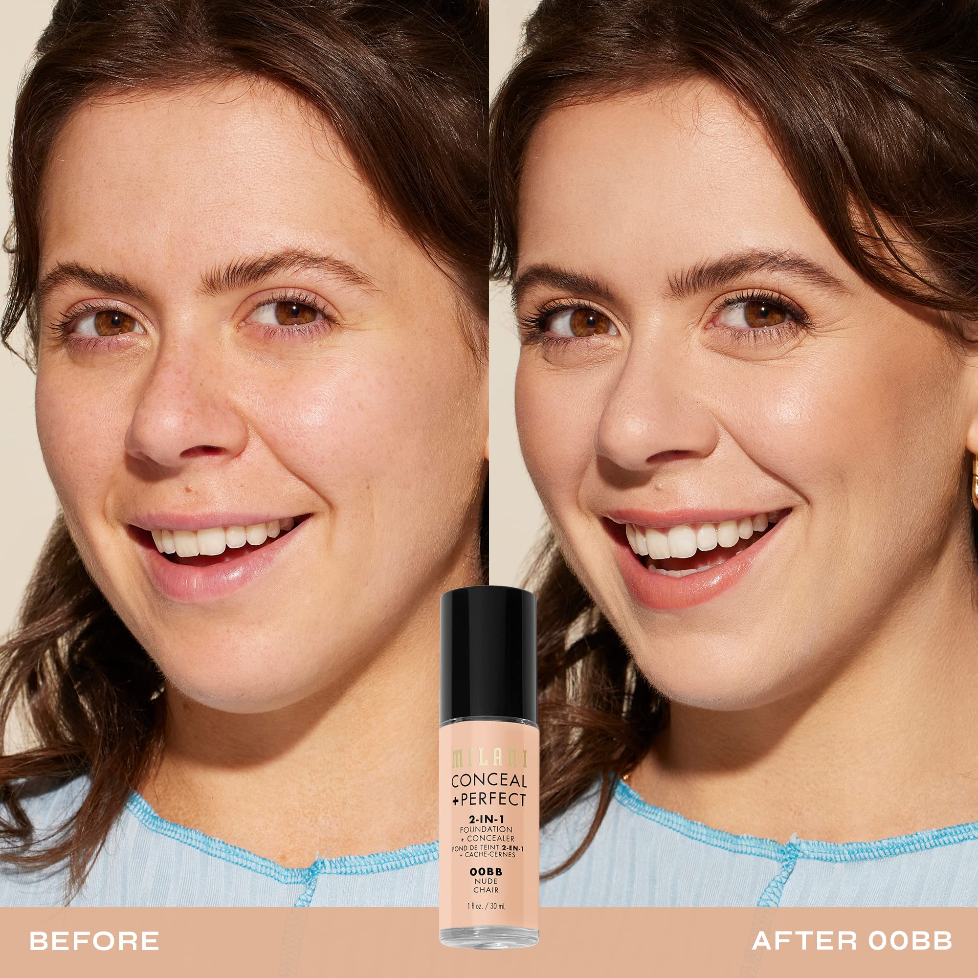 Foto 3 pulgar | Base Milani Conceal + Perfect 2 en 1 Nude 30 ml - Venta Internacional