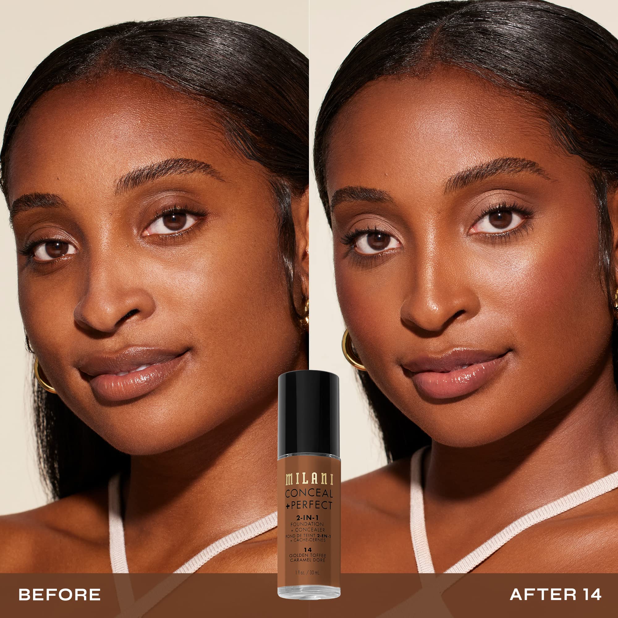 Foto 3 pulgar | Base Milani Conceal + Perfect Golden Toffee 2 En 1, 30 Ml - Venta Internacional.