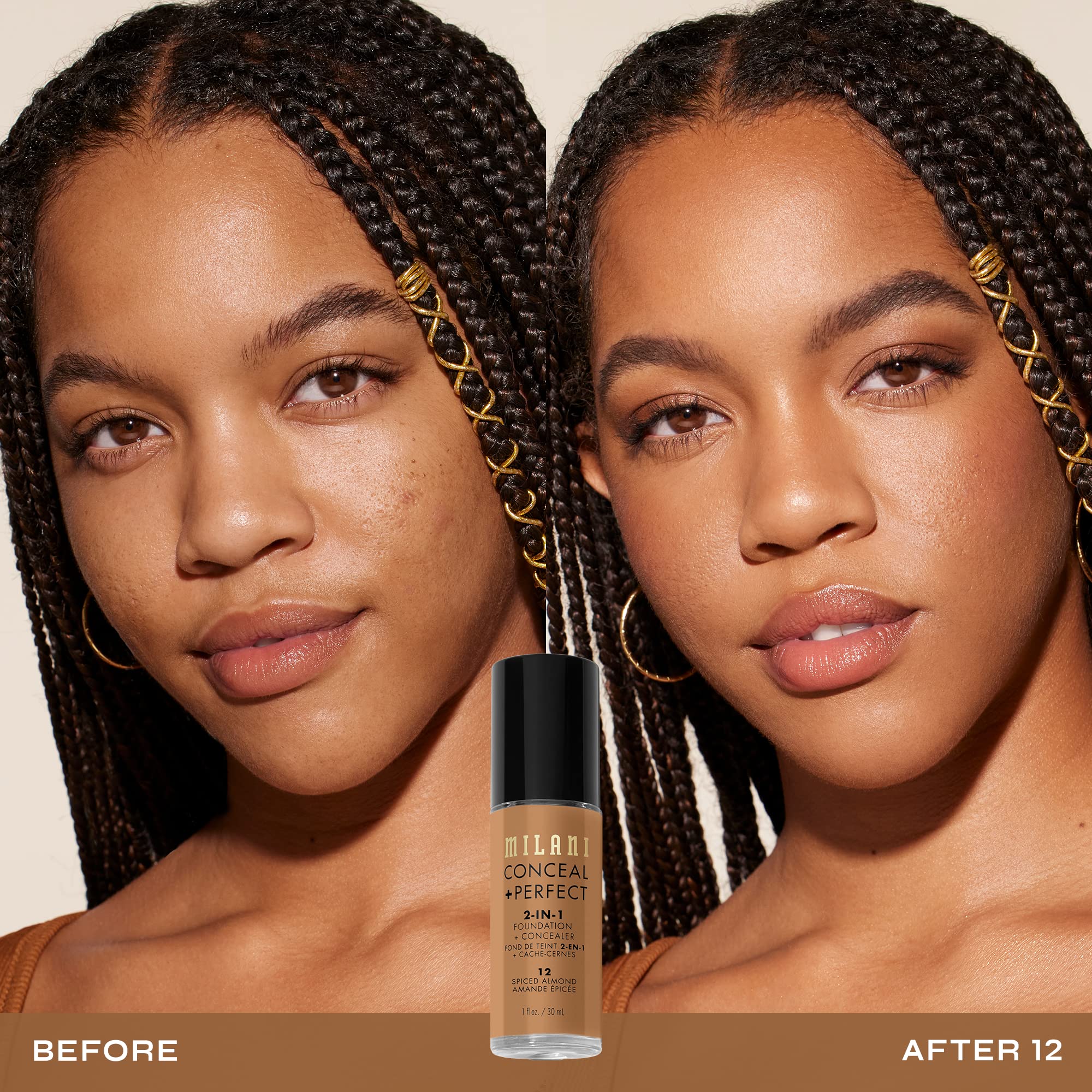 Foto 3 pulgar | Base Milani Conceal + Perfect 2 En 1 Con Almendra Especiada, 30 Ml - Venta Internacional.