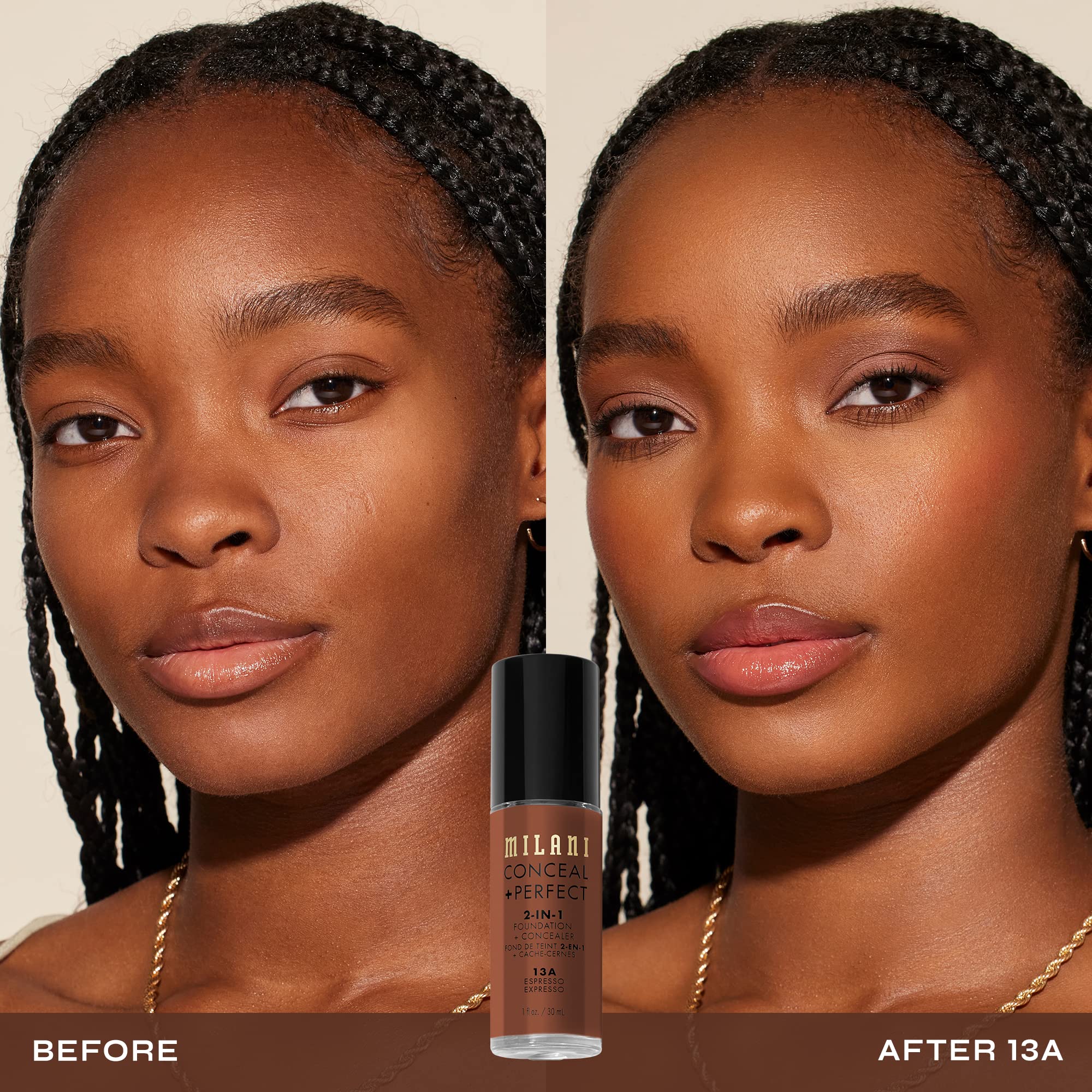 Foto 2 | Base De Maquillaje Milani Conceal + Perfect Espresso 30 Ml - Venta Internacional.