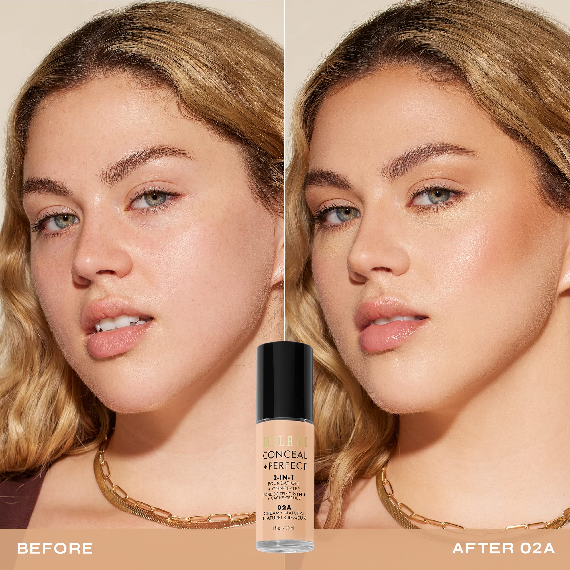 Foto 3 pulgar | Base Milani Conceal + Perfect 2 en 1 Cremosa Natural 30 ml - Venta Internacional