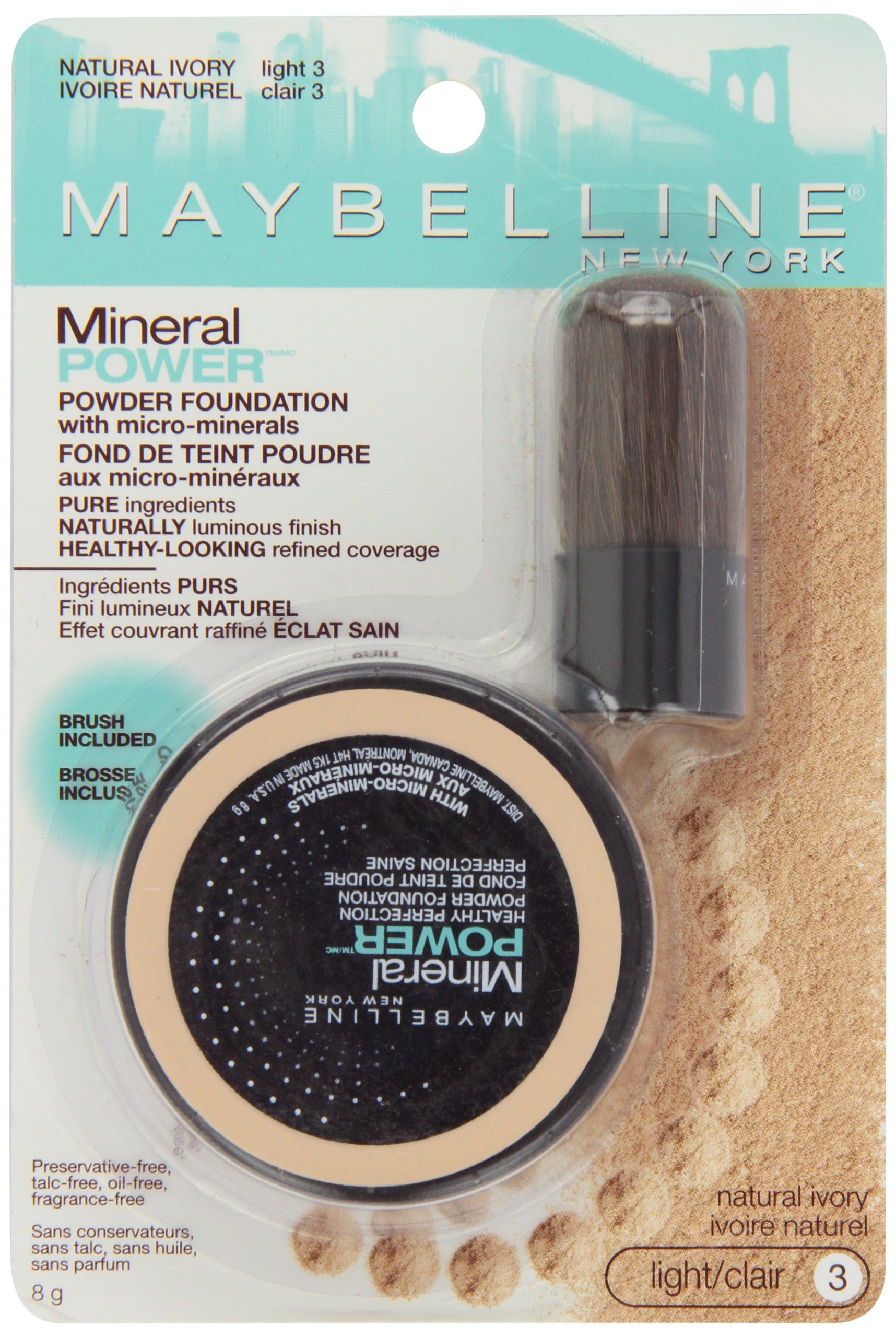 Foto 2 pulgar | Base de Maquillaje en Polvo Maybelline Mineral Power Natural Ivory 8 G - Venta Internacional