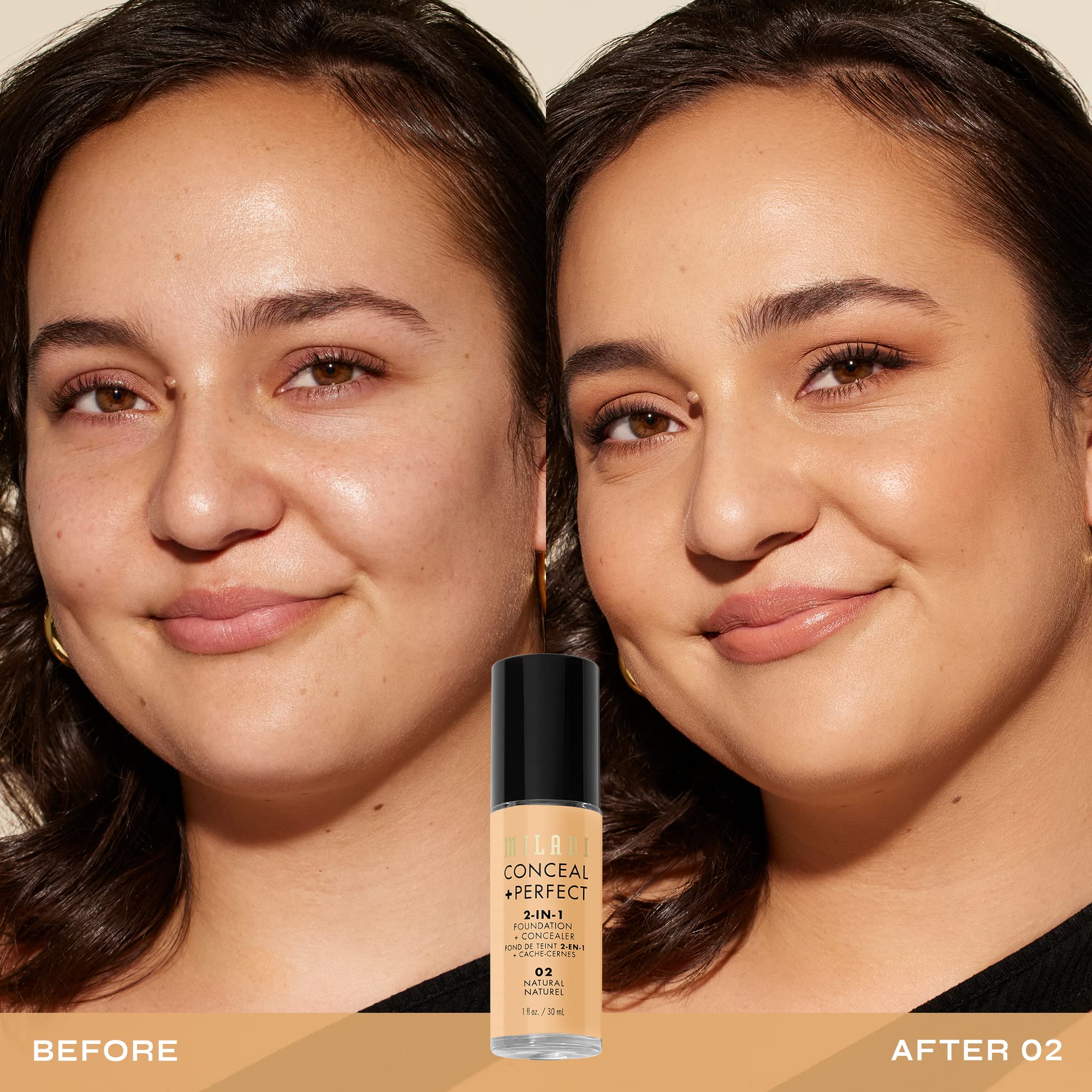 Foto 3 pulgar | Base Milani Conceal + Perfect 2 En 1 Natural 30 Ml - Venta Internacional.