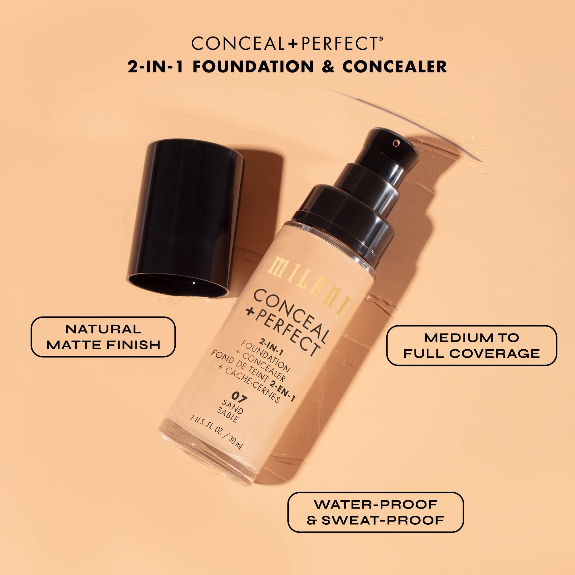 Foto 7 pulgar | Base Milani Conceal + Perfect 2 En 1 De Vainilla Cremosa, 30 Ml - Venta Internacional.