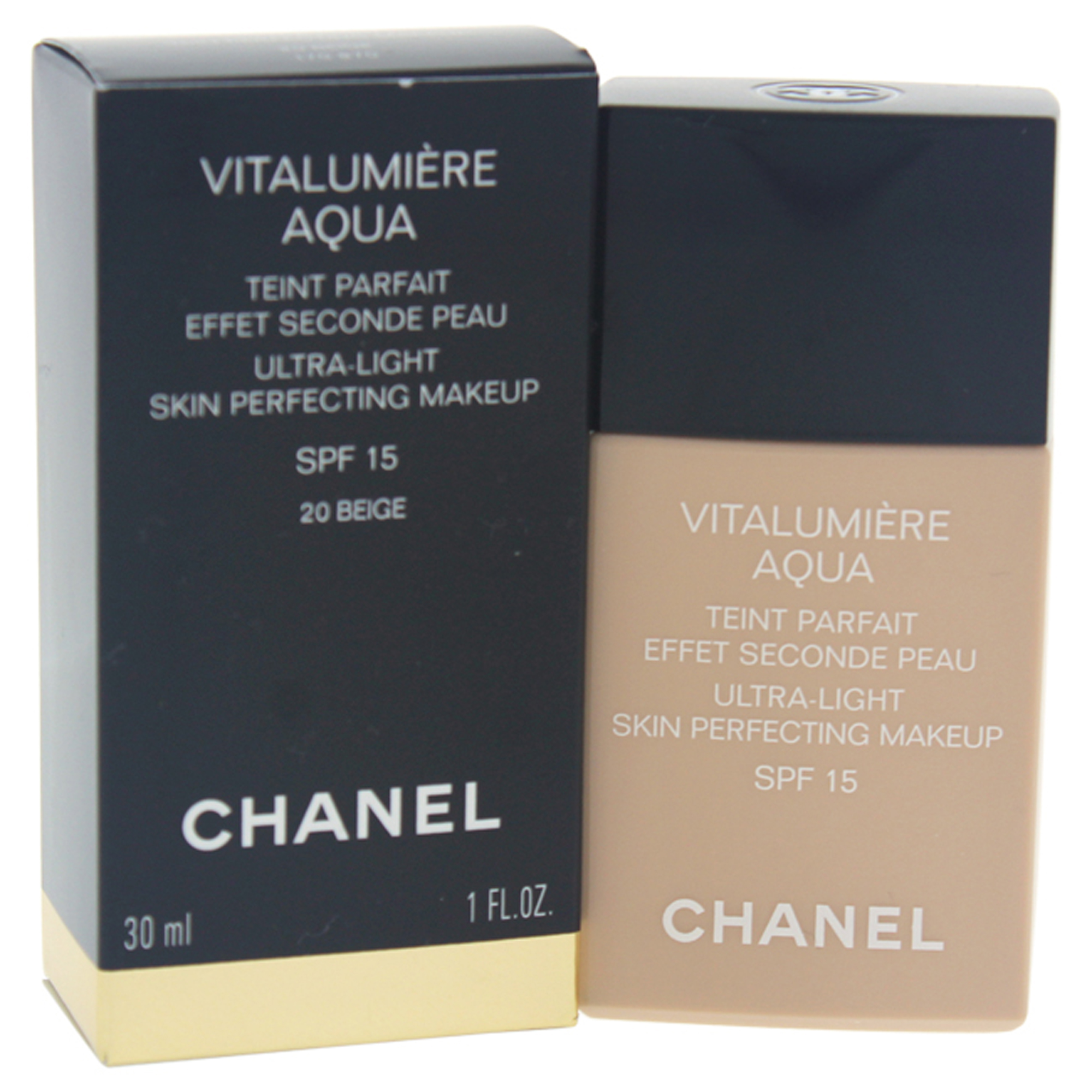 Base De Maquillaje Chanel Vitalumiere Para El Perfeccionamiento De La Piel, Spf 15 20, Color Beige - Venta Internaciona