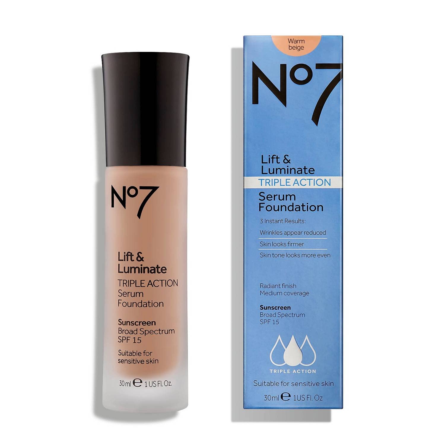 Foto 6 pulgar | Base De Maquillaje Serum No7 Lift & Luminate Triple Action Beige Cálido - Venta Internacional.