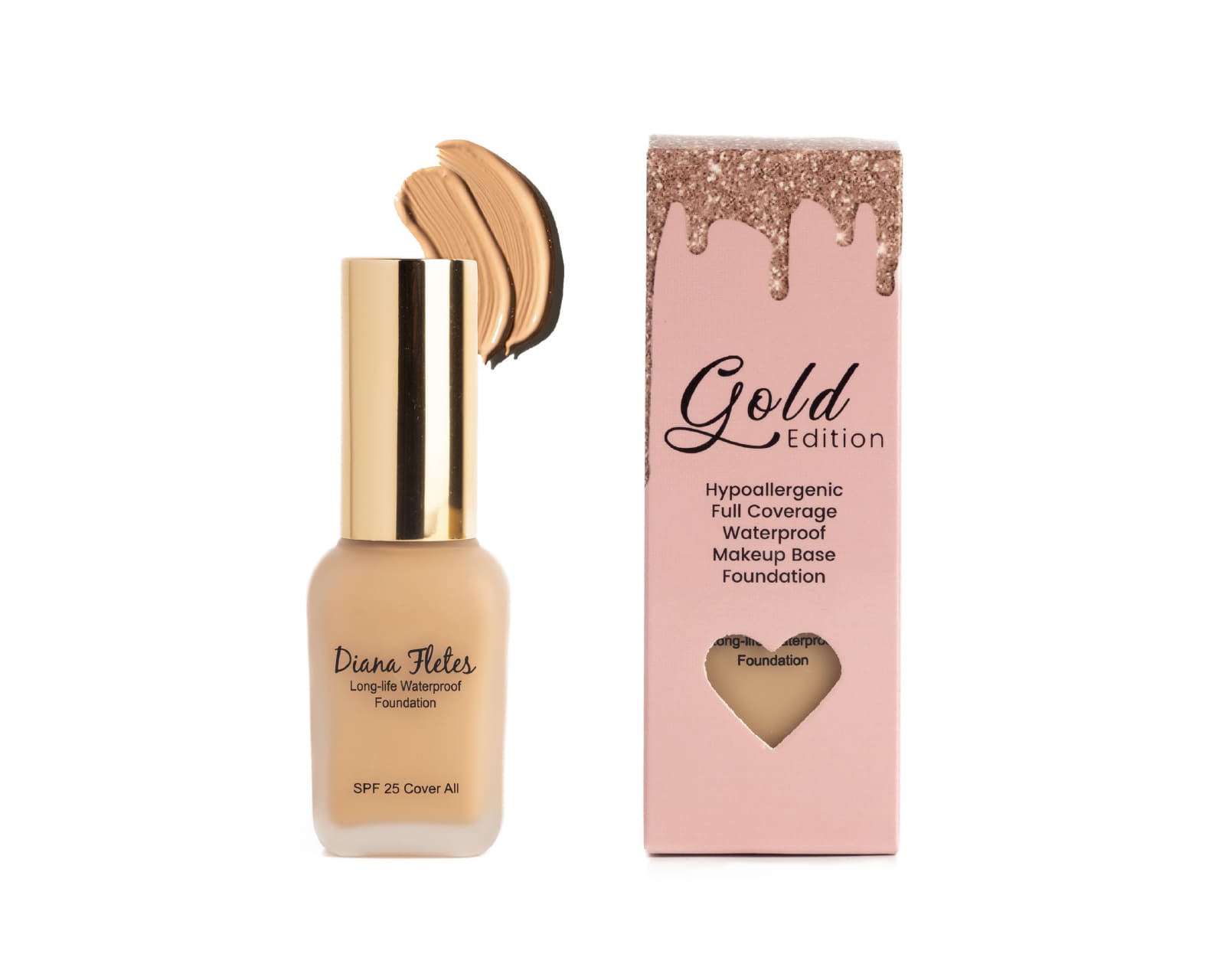 Foto 3 pulgar | Kit de Maquillaje Diana Fletes Gold Edition Nude Bnep-01 con Primer y Esponjas