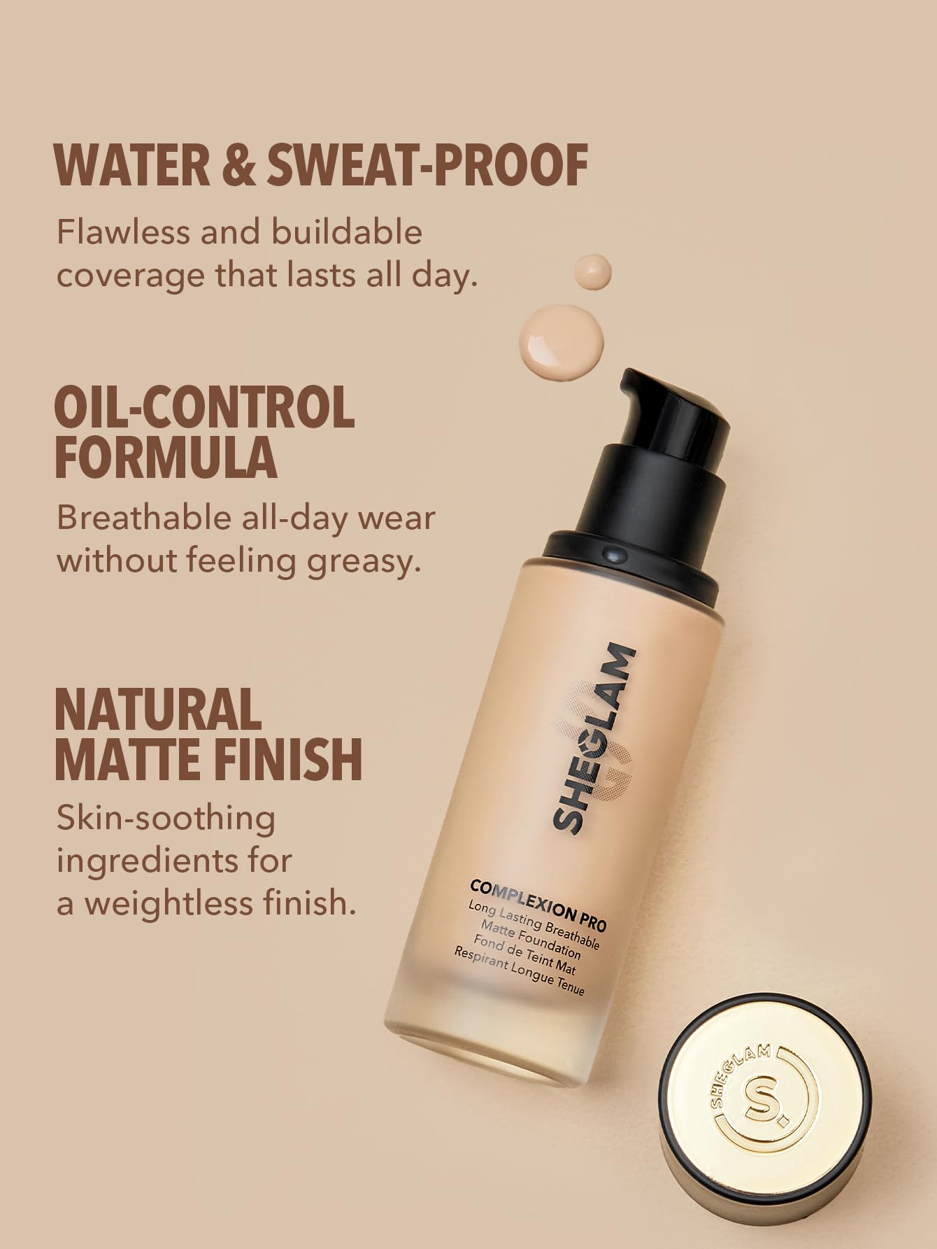 Foto 6 | Base Sheglam Cobertura Total Nude - Venta Internacional
