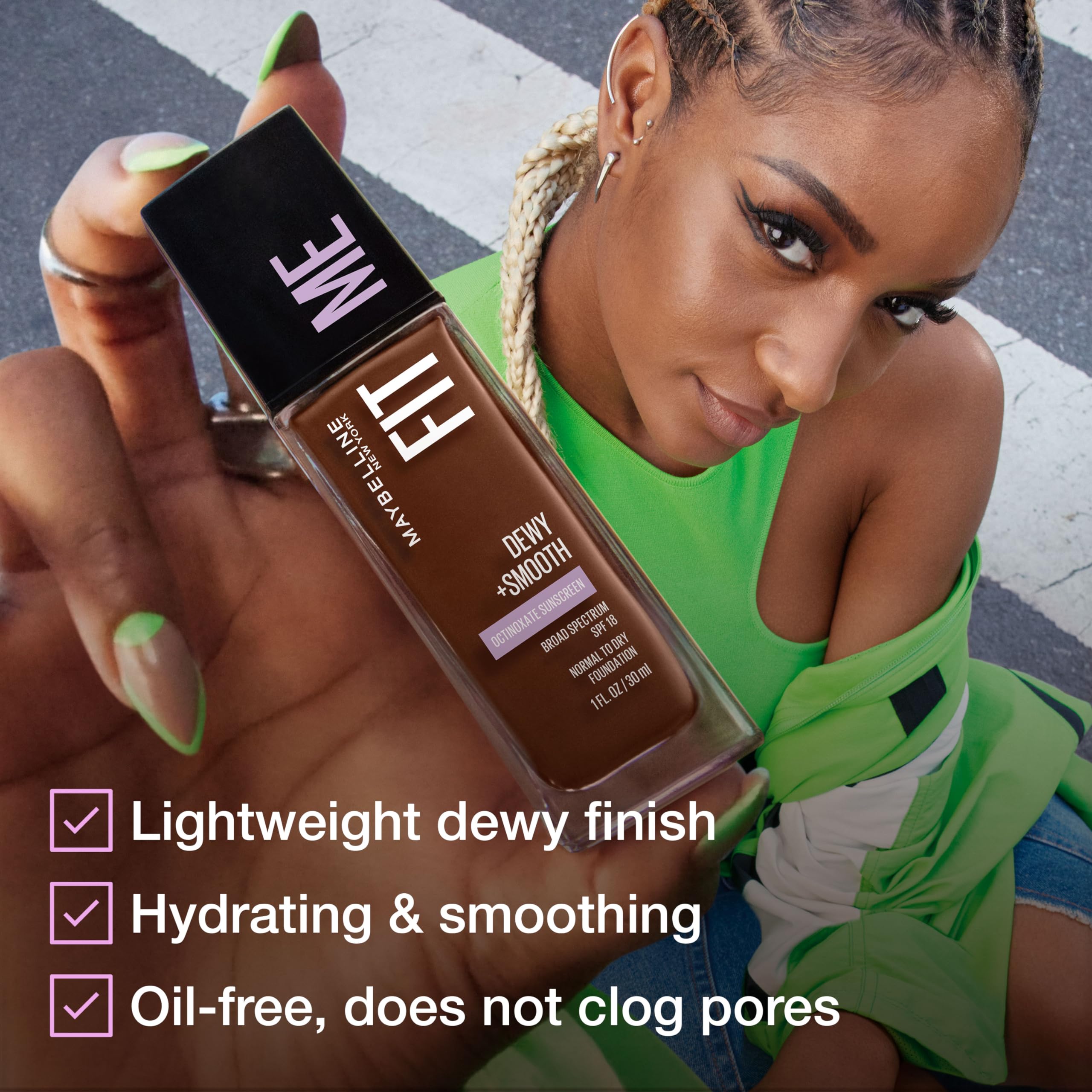 Foto 5 | Base De Maquillaje Líquida Maybelline Fit Me Dewy + Smooth Medium Buff - Venta Internacional.