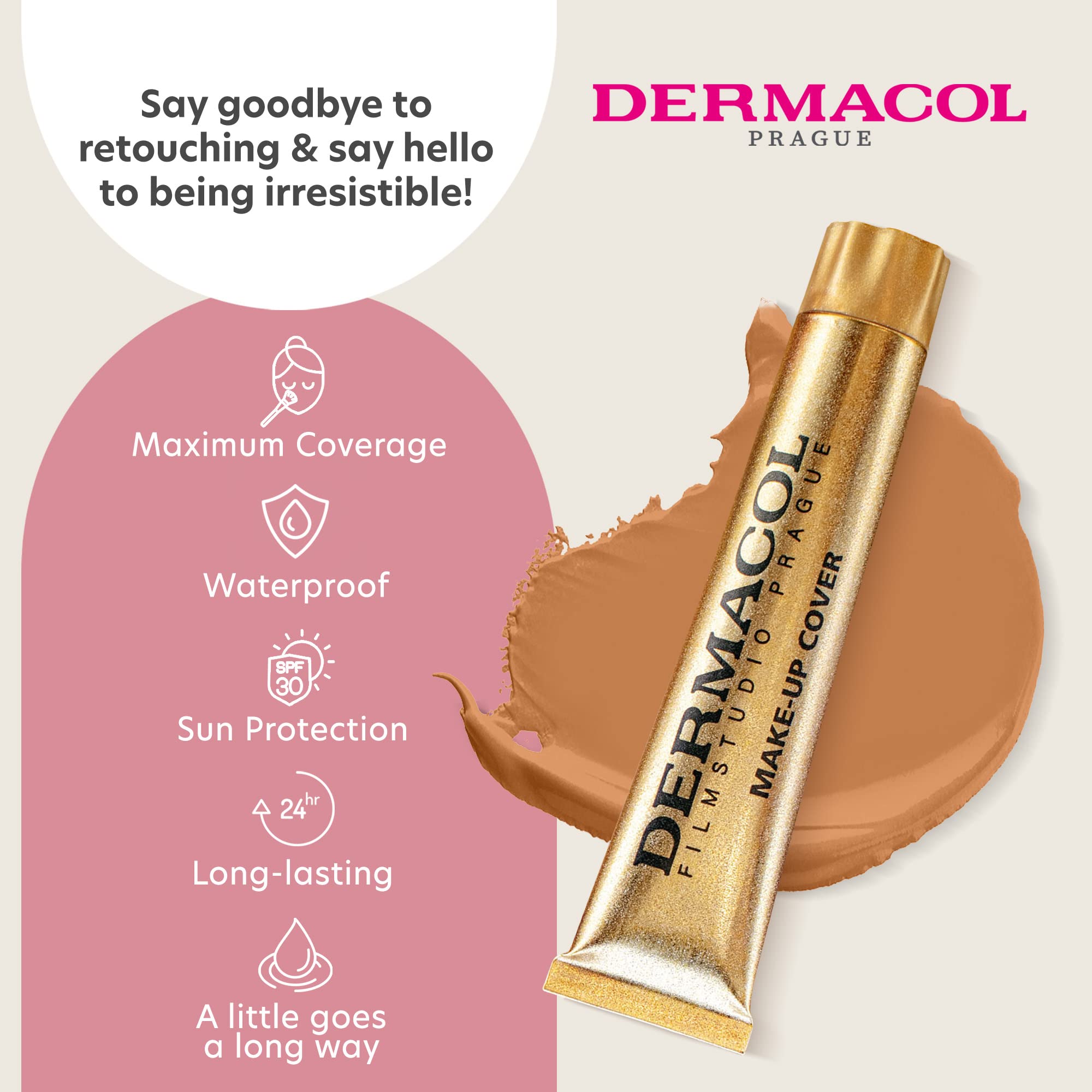 Foto 6 pulgar | Maquillaje Líquido De Cobertura Total Dermacol, 30 Ml, Spf30 - Venta Internacional.