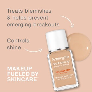 Foto 2 | Maquillaje Neutrogena Skinclearing, Sin Aceite, Color Beige Suave, 50 X 30 Ml - Venta Internacional.