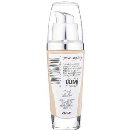 Foto 6 pulgar | Maquillaje L'oreal Paris True Match Lumi Healthy N1-2 Soft Ivory - Venta Internacional.