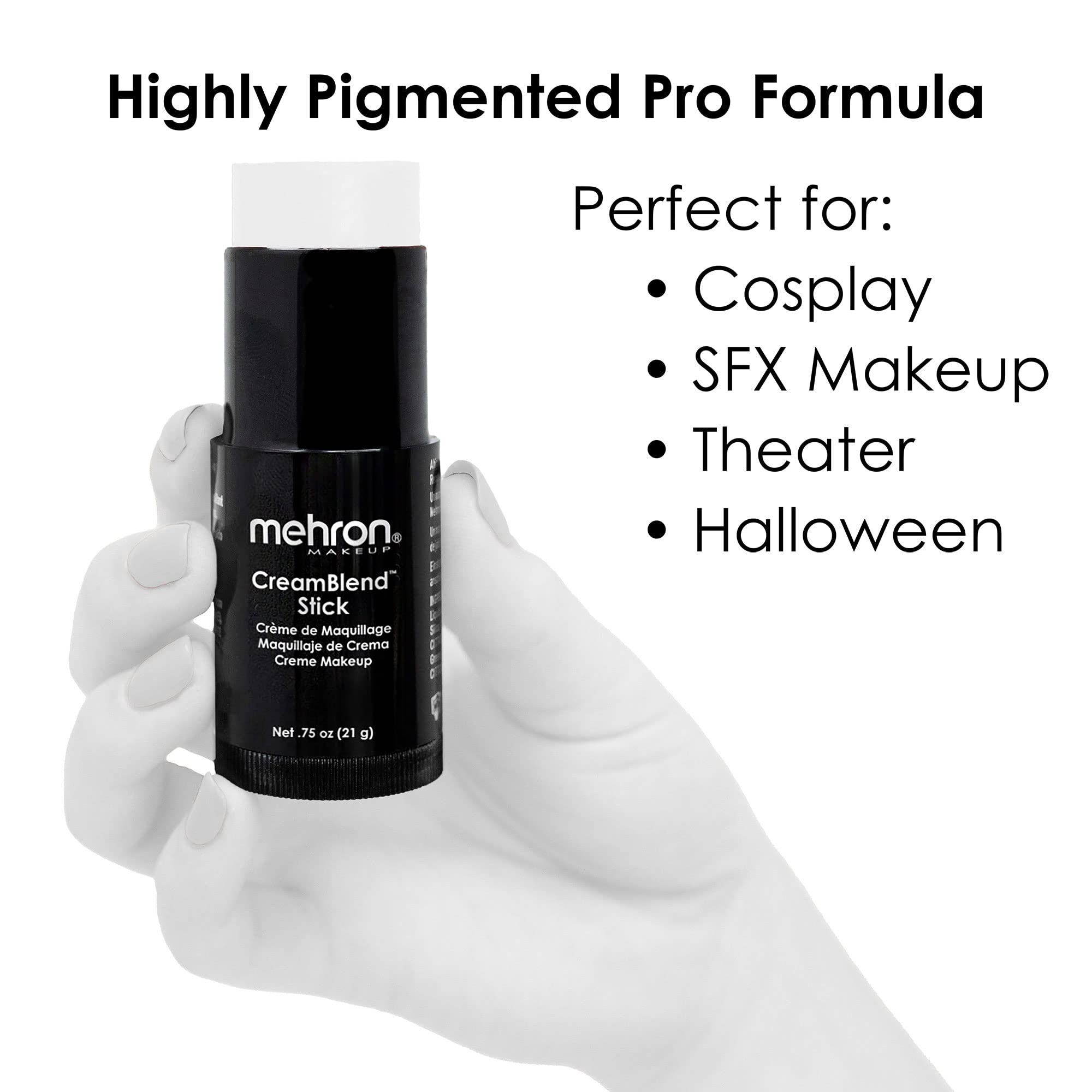 Foto 4 pulgar | Base de Maquillaje Blend Stick Mehron Face Body Paint 75 Oz Blanca - Venta Internacional