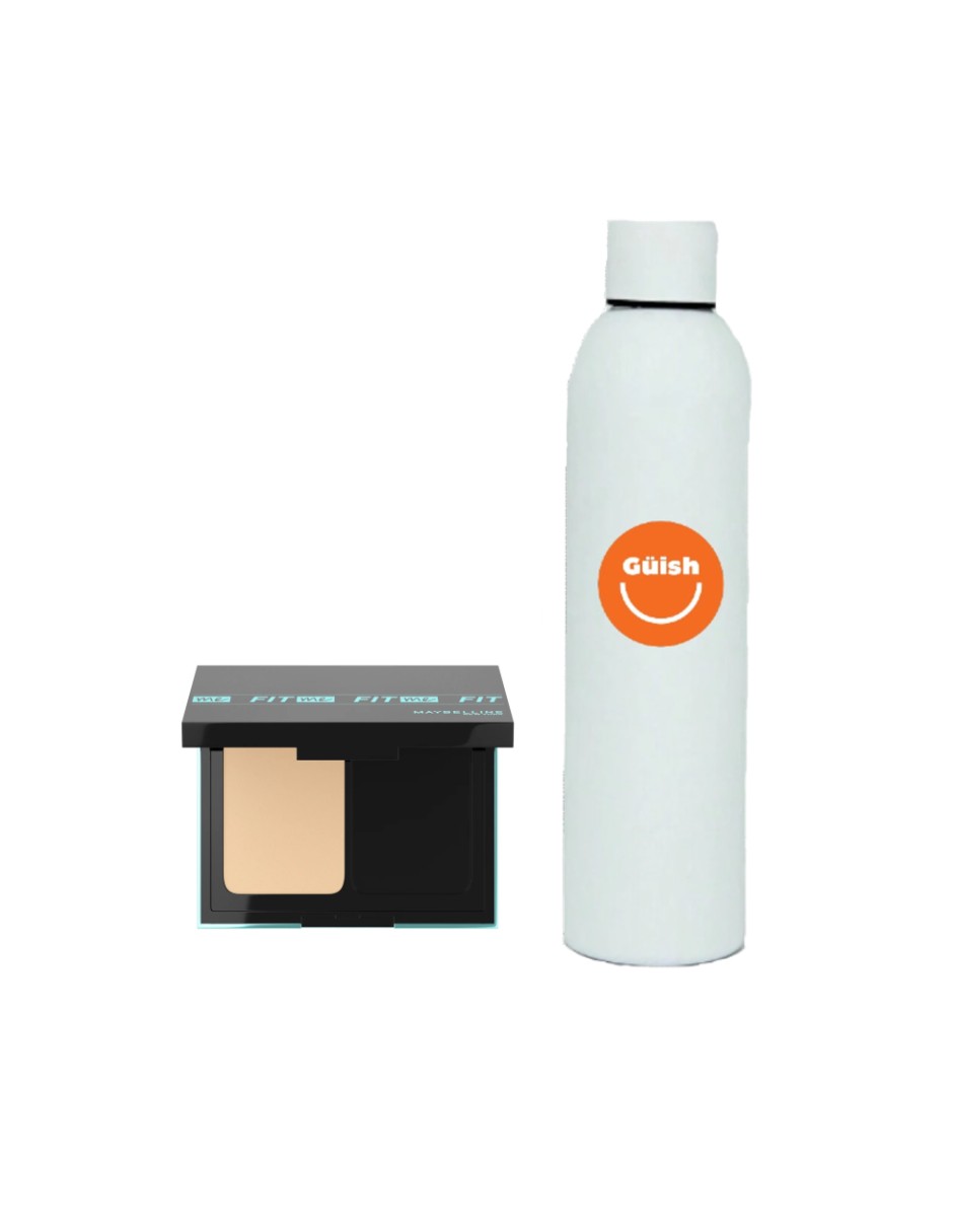 Foto 1 | Base en Polvo Maybelline Fit Me 24h Control Brillo + Termo de Agua de Regalo Güish