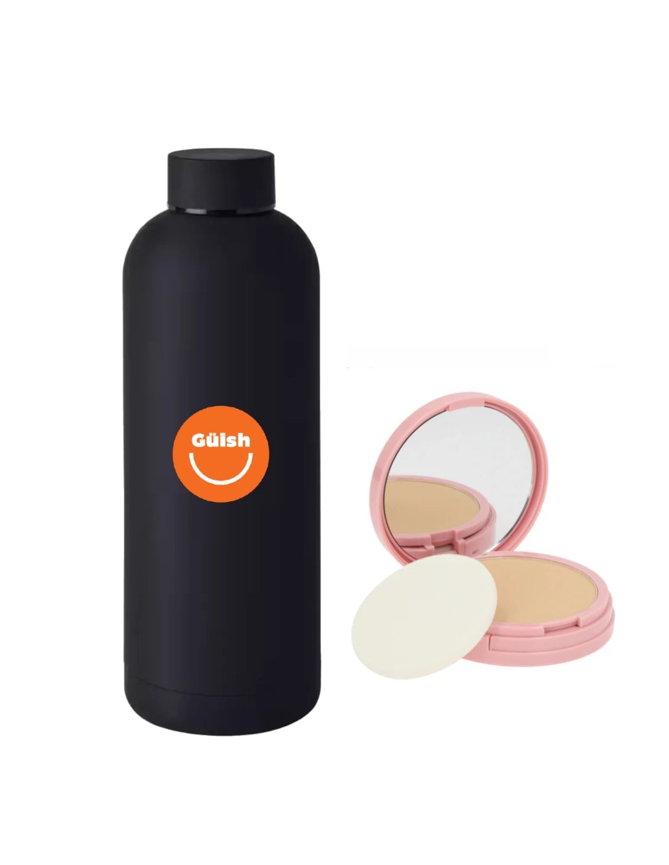 Foto 1 | Base De Maquillaje En Polvo Pink Up + Termo De Agua De Regalo Güish