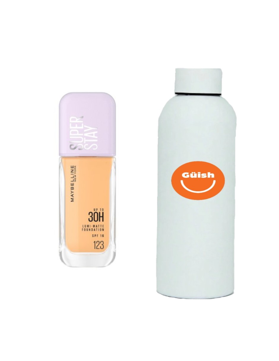 Foto 2 pulgar | Base De Maquillaje Líquida Maybelline Super Stay Base Lumi Matte+ Termo De Agua De Regalo Güish