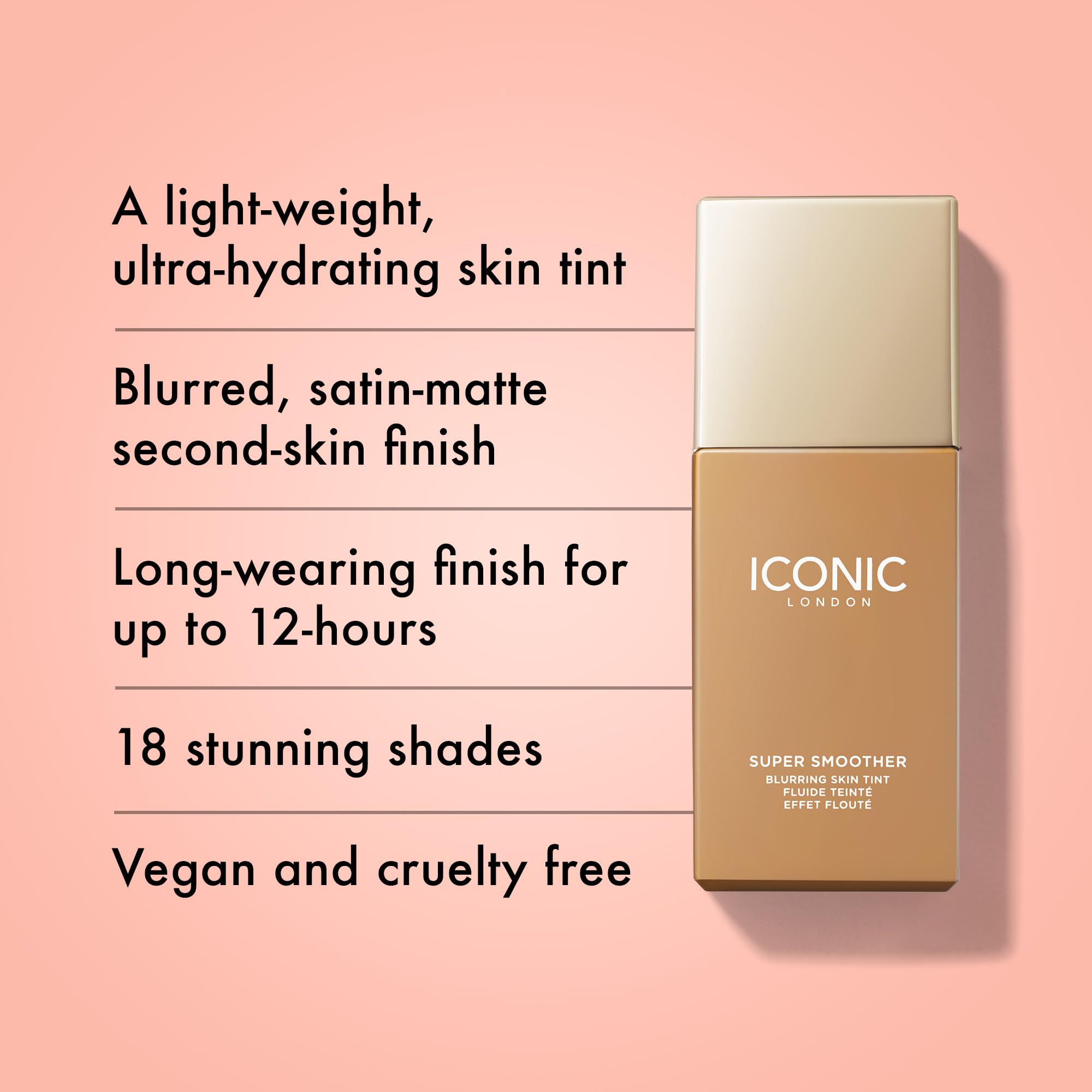 Foto 3 pulgar | Crema Hidratante Con Color Iconic London Super Smoother Golden Medium - Venta Internacional.