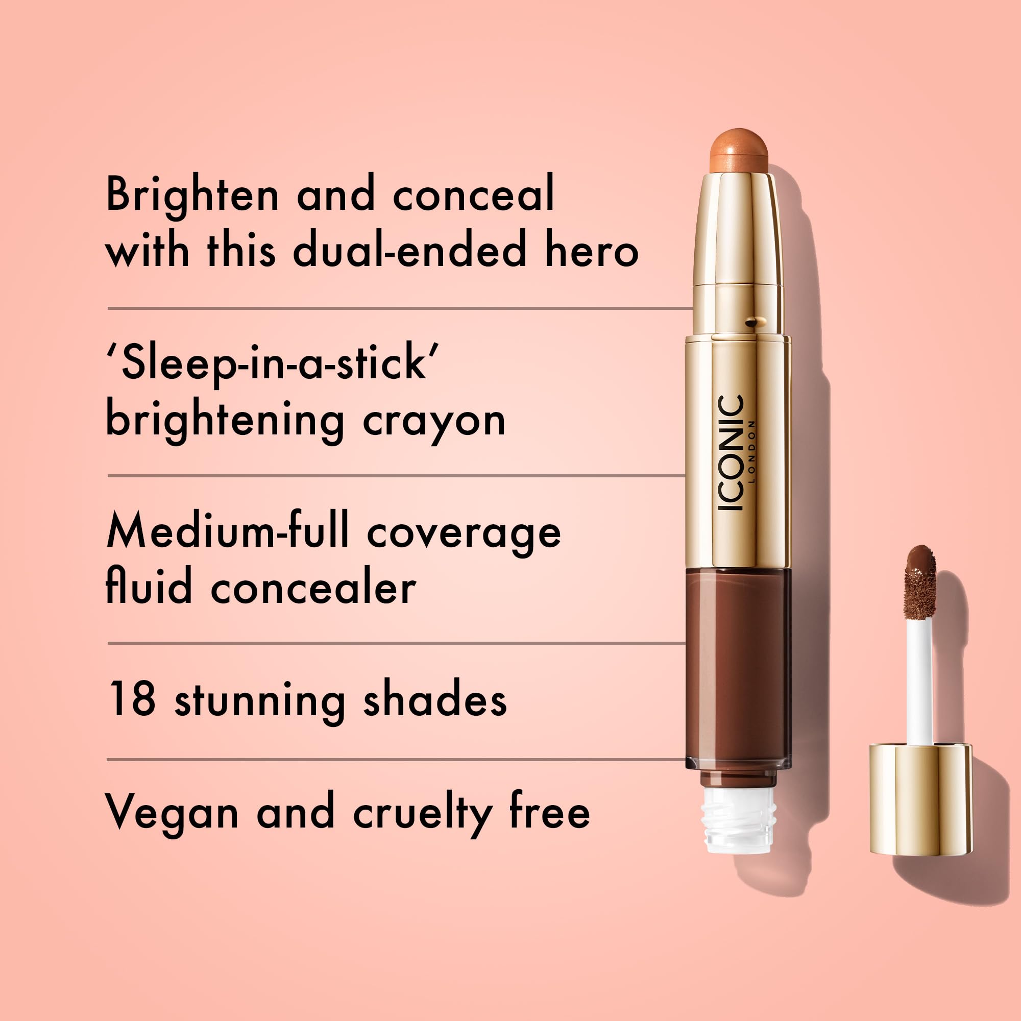 Foto 3 pulgar | Corrector Iconic London Radiant Duo Creamy Liquid + Crayón - Venta Internacional.