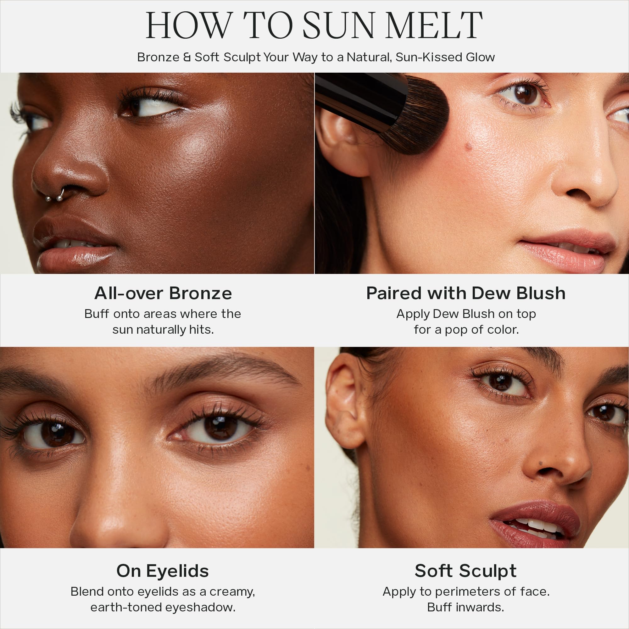 Foto 4 pulgar | Crema Y Bálsamo Bronzer Saie Sun Melt Para Bronceado Facial - Venta Internacional.