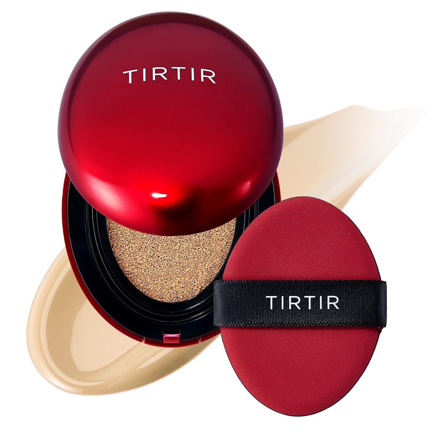 Mascarilla Tirtir De Cushion Foundation, Color Rojo, 24 W, Beige Suave, 18 Ml - Venta Internacional.