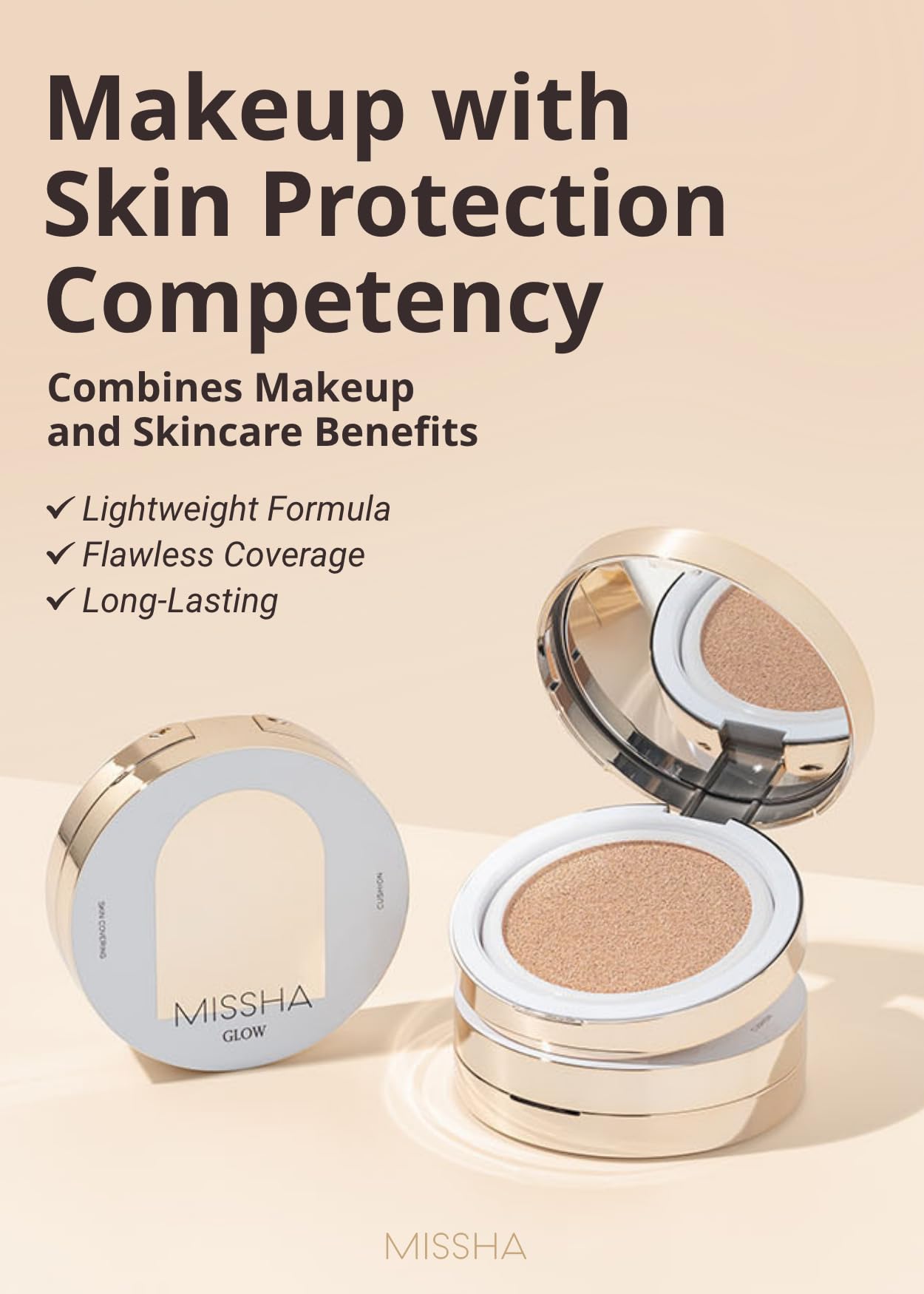 Foto 2 | Base De Maquillaje Missha Glow No.23, Color Beige Natural - Venta Internacional.