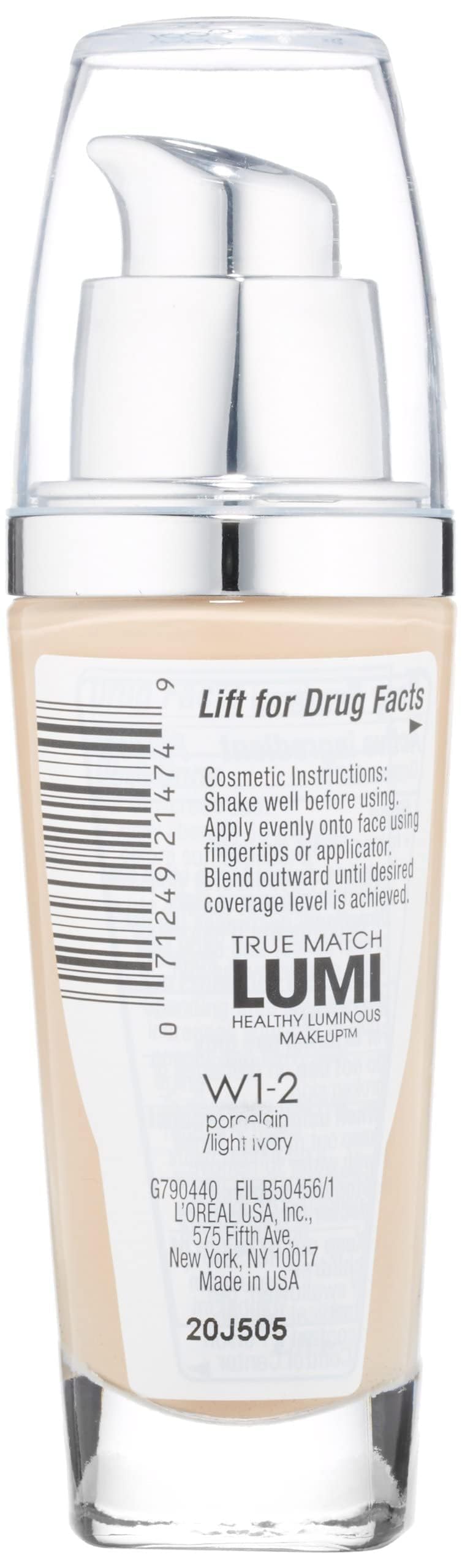 Foto 3 pulgar | Maquillaje L'oreal Paris True Match Lumi Healthy W1-2 Porcelain - Venta Internacional.