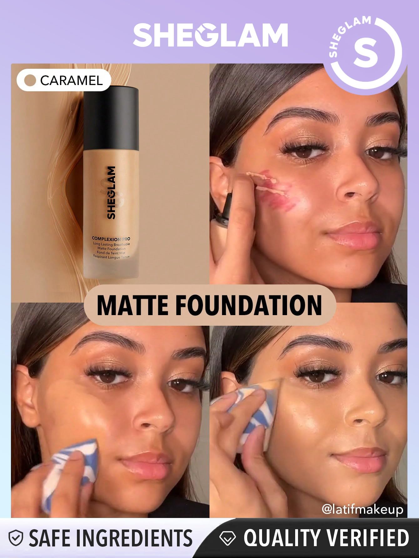 Foto 8 pulgar | Base Sheglam Complexion Pro Caramelo De Larga Duración - Venta Internacional.