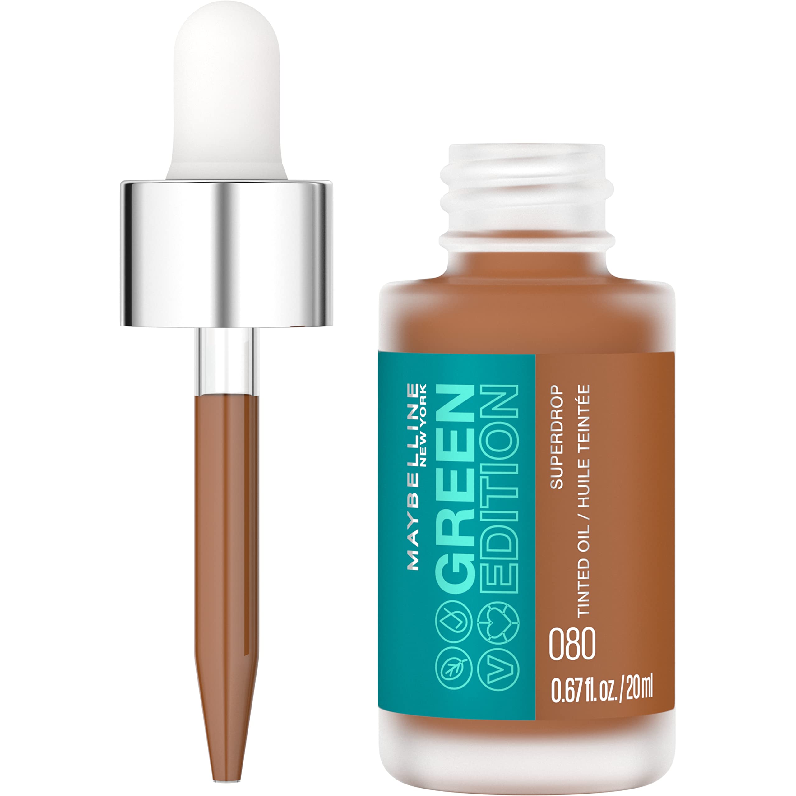 Base De Aceite Teñido Superdrop De Makeup Maybelline Green Edition, 80 Ml - Venta Internacional.