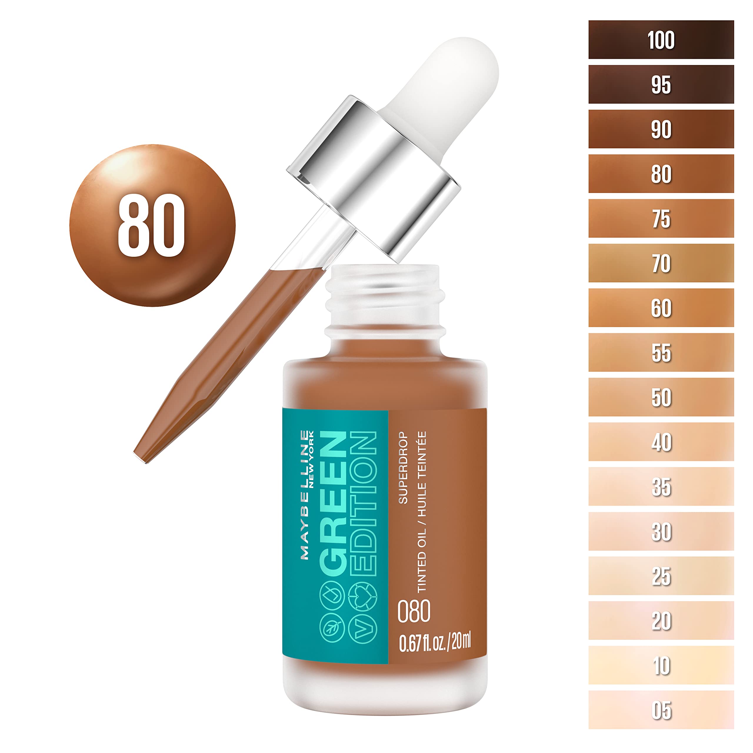 Foto 3 pulgar | Base De Aceite Teñido Superdrop De Makeup Maybelline Green Edition, 80 Ml - Venta Internacional.