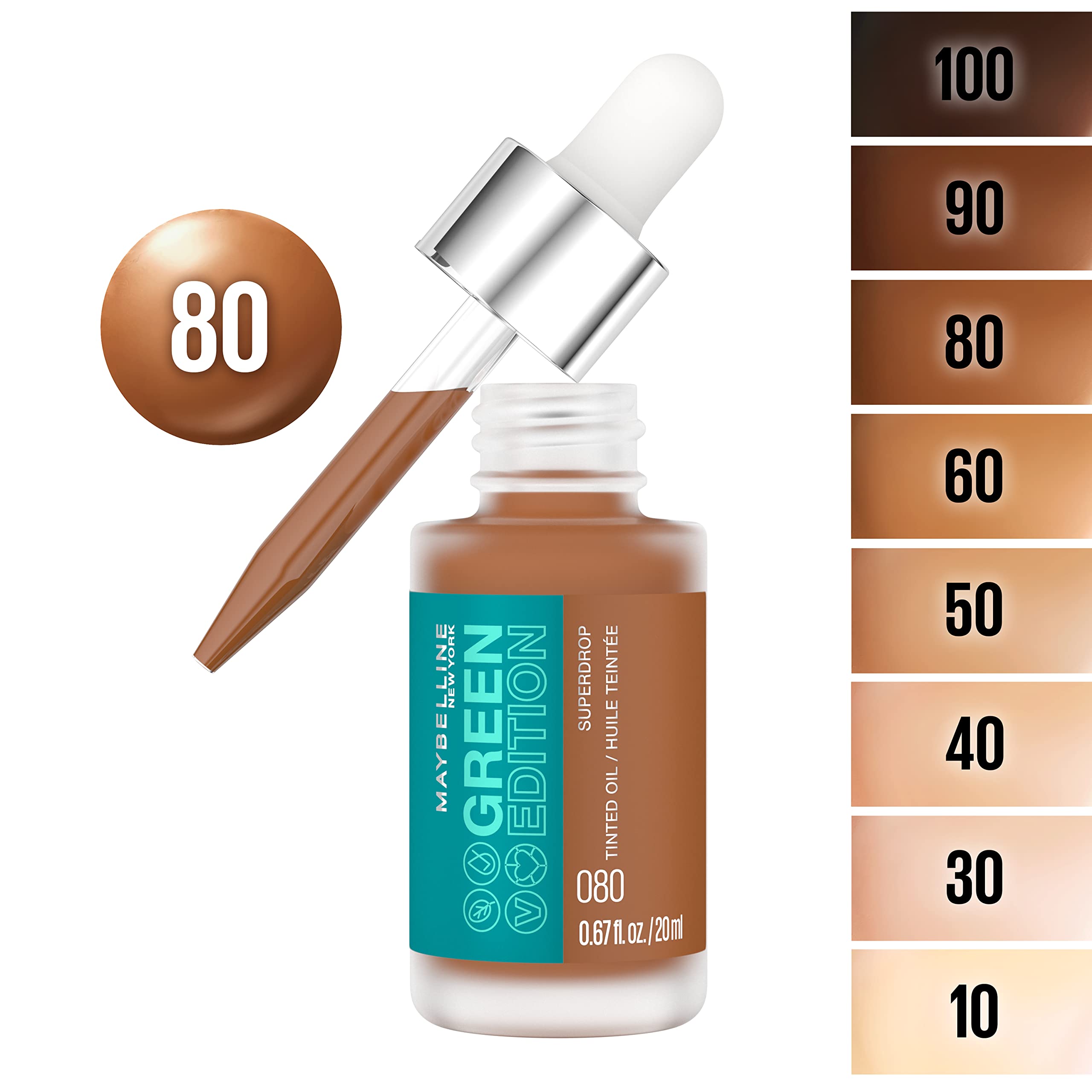 Foto 4 pulgar | Base De Aceite Teñido Superdrop De Makeup Maybelline Green Edition, 80 Ml - Venta Internacional.