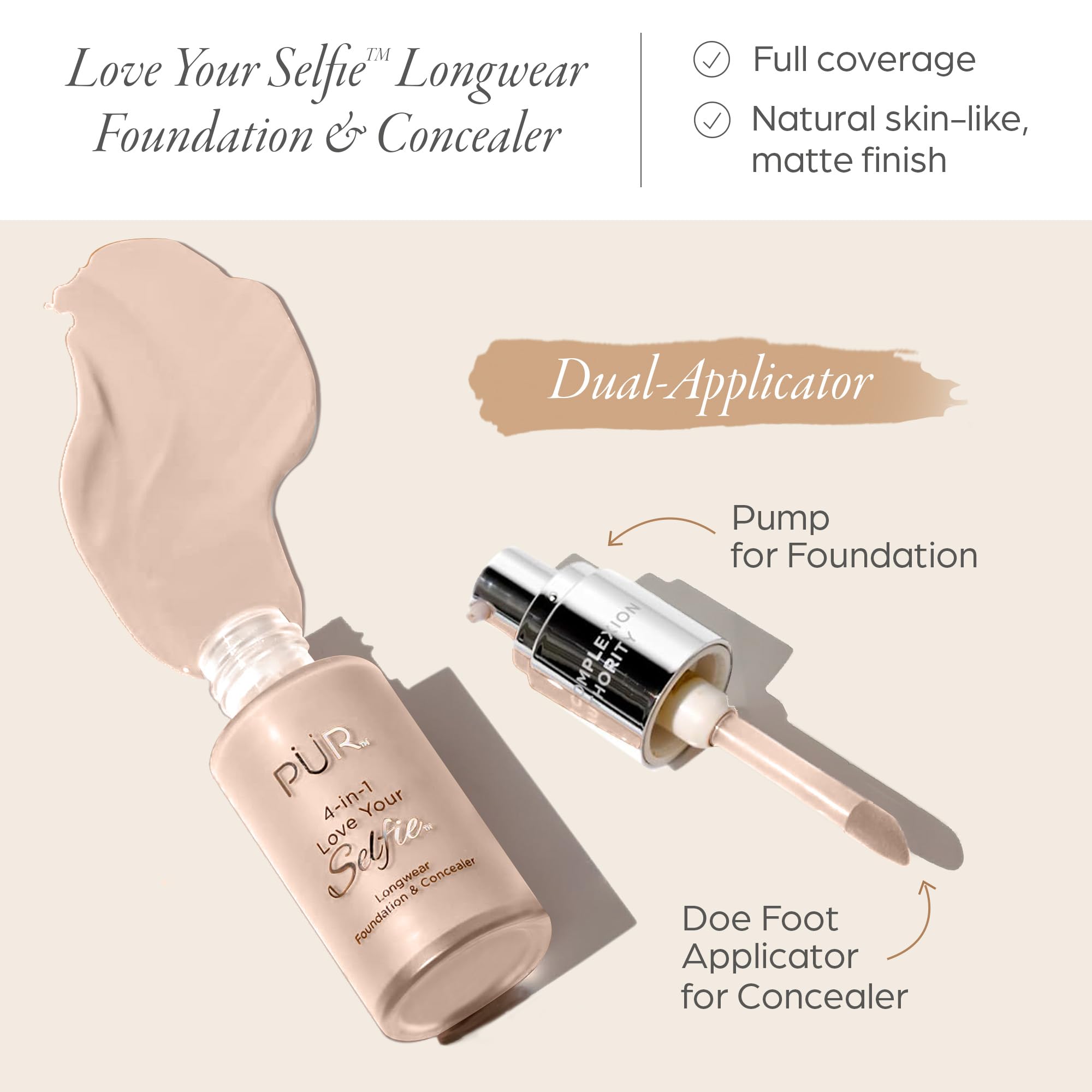 Foto 3 pulgar | Base Y Corrector Pur Beauty Love Your Selfie 4 En 1 - Venta Internacional.