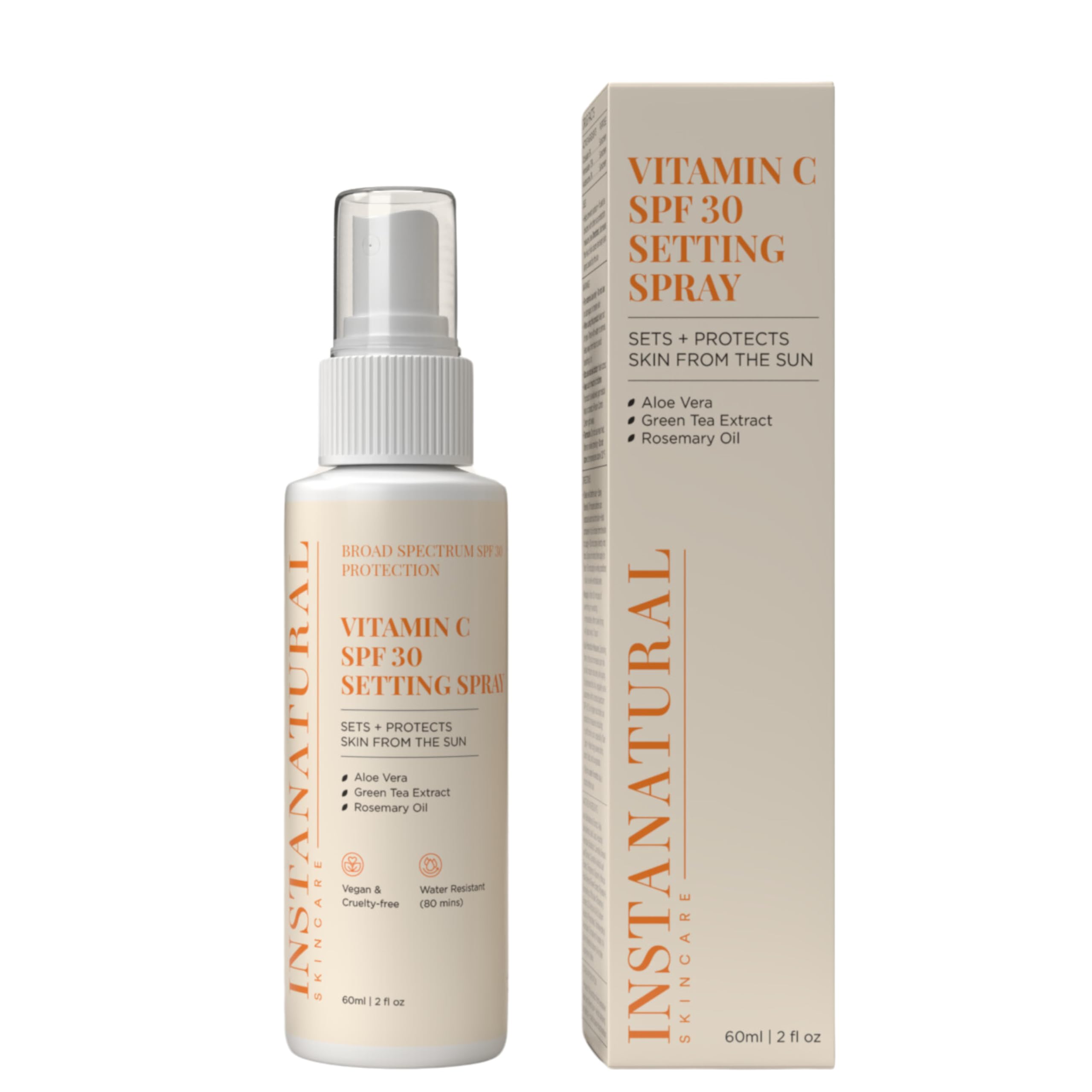 Foto 2 pulgar | Spray Fijador De Protección Solar Instanatural Vitamina C Spf 30 60 Ml - Venta Internacional.