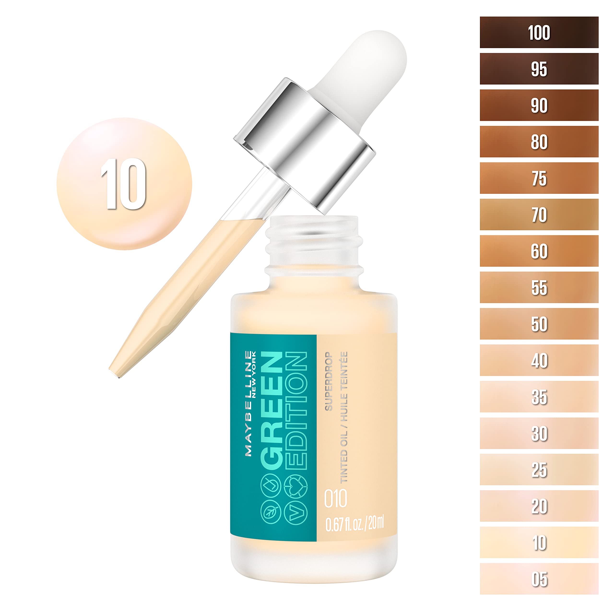 Foto 3 pulgar | Base De Aceite Teñida Superdrop De Makeup Maybelline Green Edition - Venta Internacional.