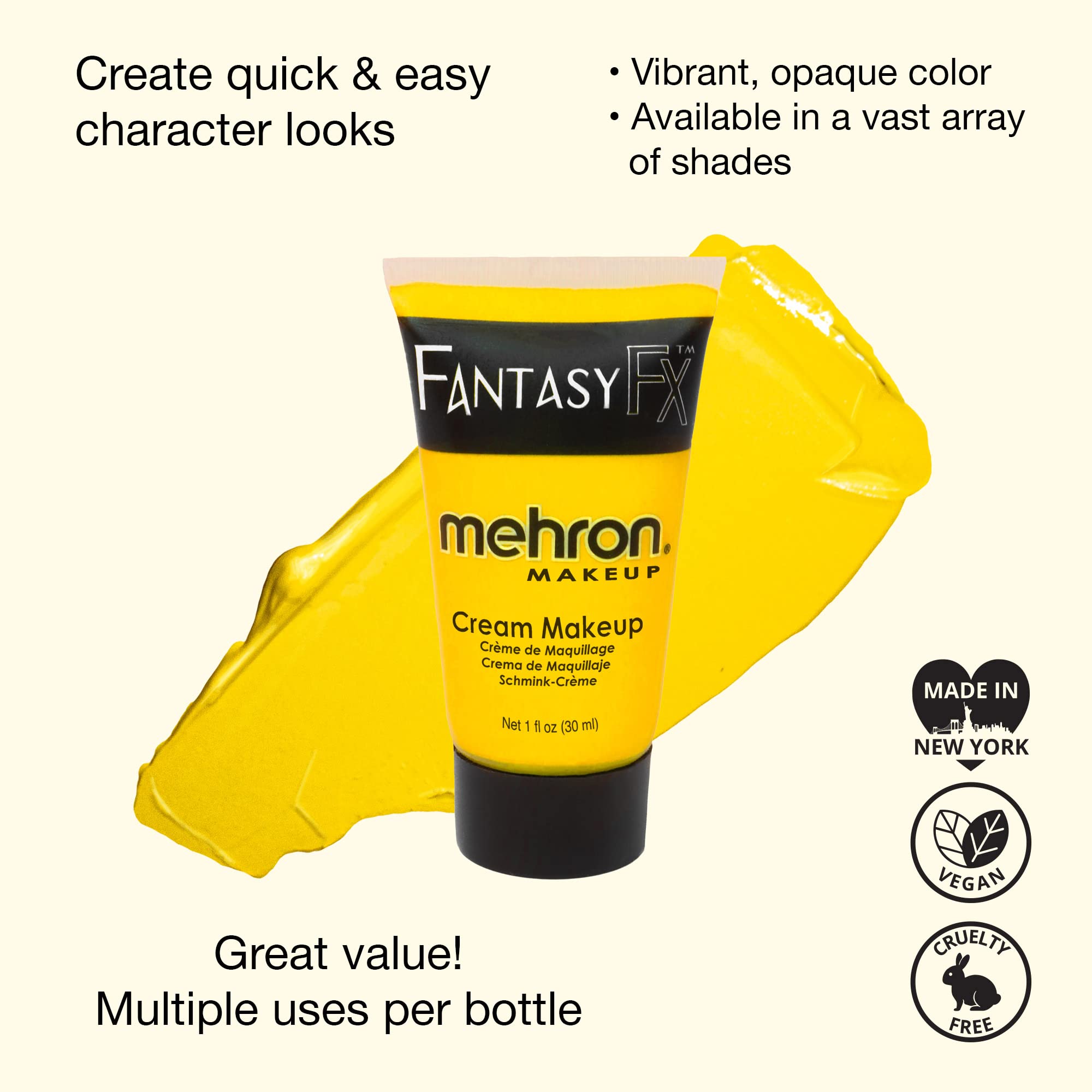 Foto 3 pulgar | Pintura Facial Y Corporal Mehron Makeup Fantasy Fx Yellow 30 Ml - Venta Internacional.
