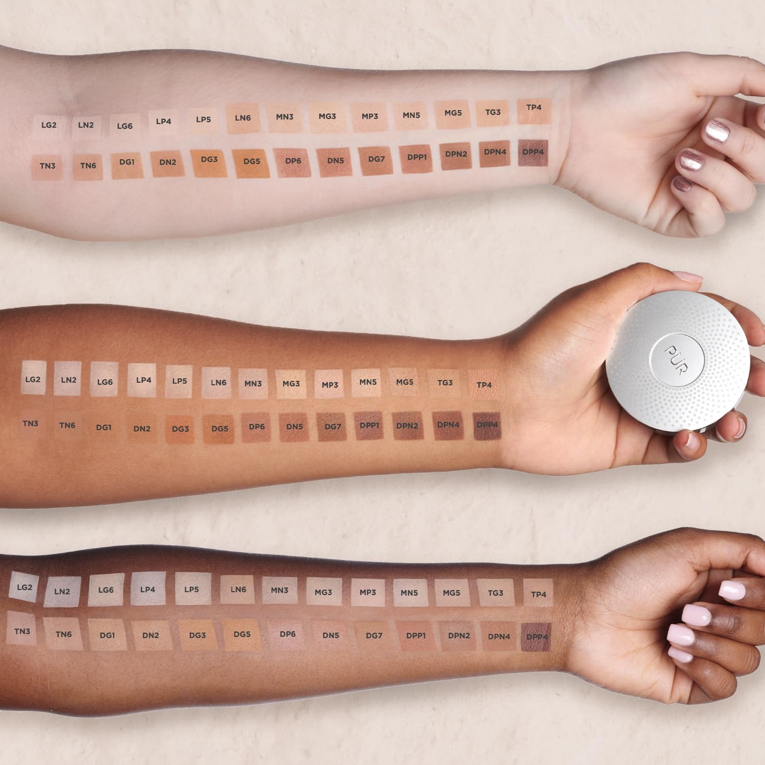 Foto 6 pulgar | Base De Maquillaje En Polvo Pur Beauty 4 En 1 Con Spf 15 Tan - Venta Internacional.