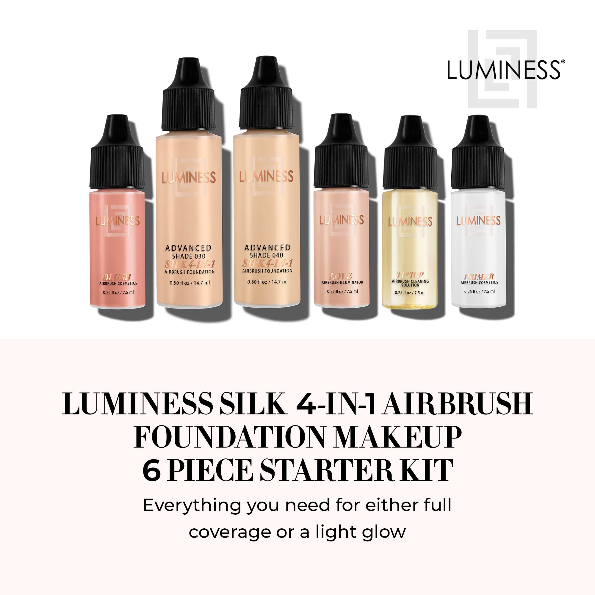 Foto 2 | Base De Maquillaje Para Principiantes Luminess Silk 4 En 1 Con Aerógrafo - Venta Internacional.