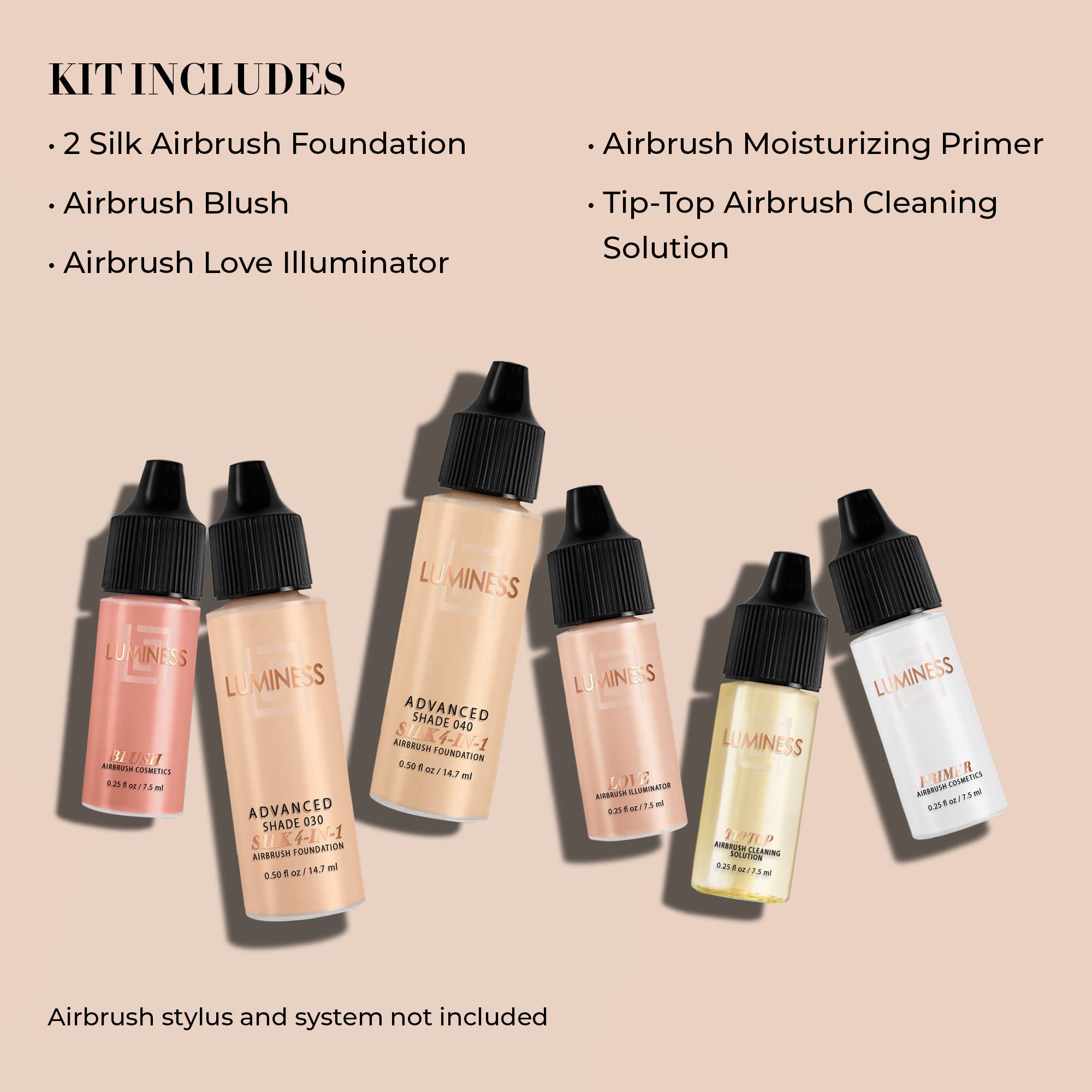 Foto 3 | Base De Maquillaje Para Principiantes Luminess Silk 4 En 1 Con Aerógrafo - Venta Internacional.
