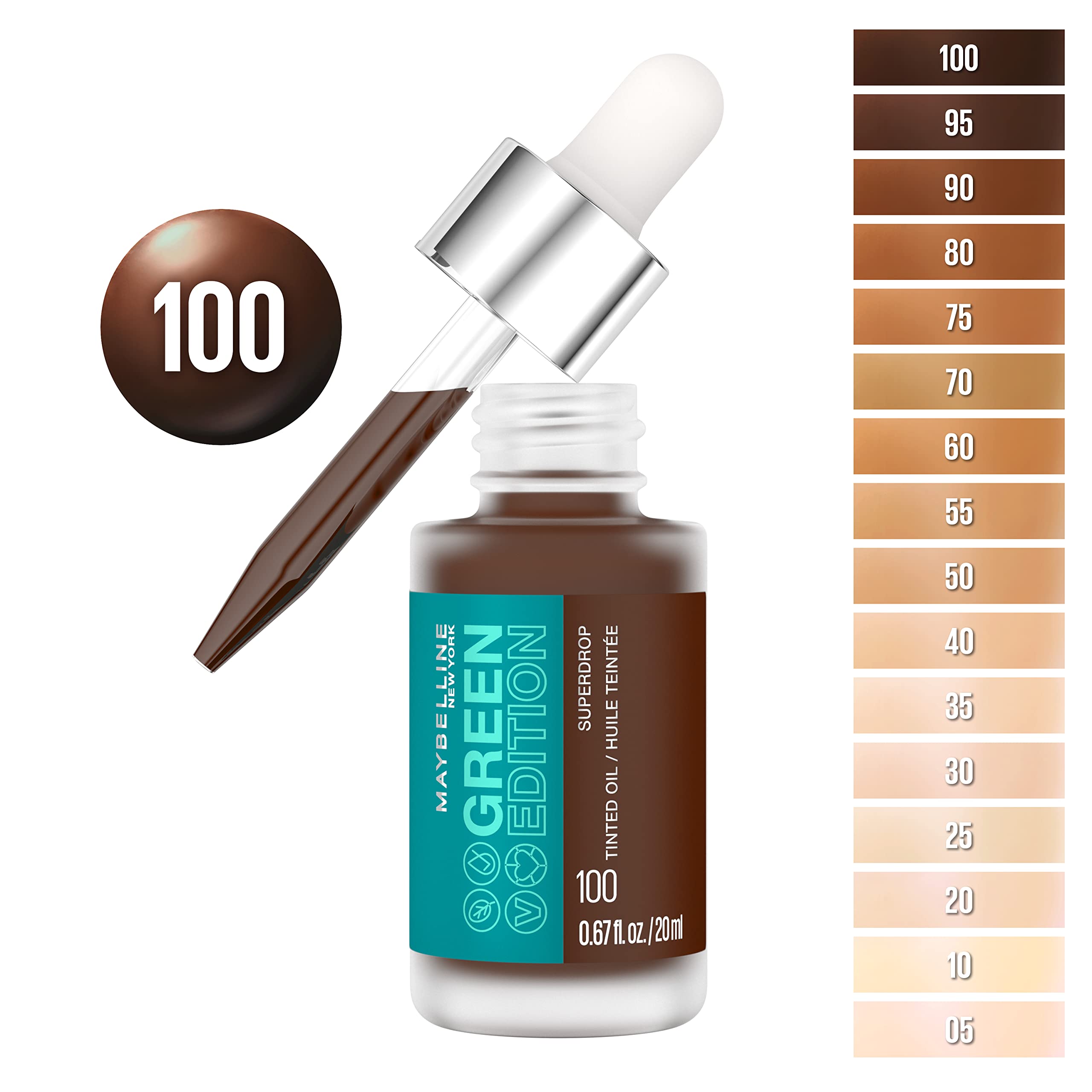 Foto 3 pulgar | Base De Aceite Teñida Superdrop De Makeup Maybelline Green Edition - Venta Internacional.