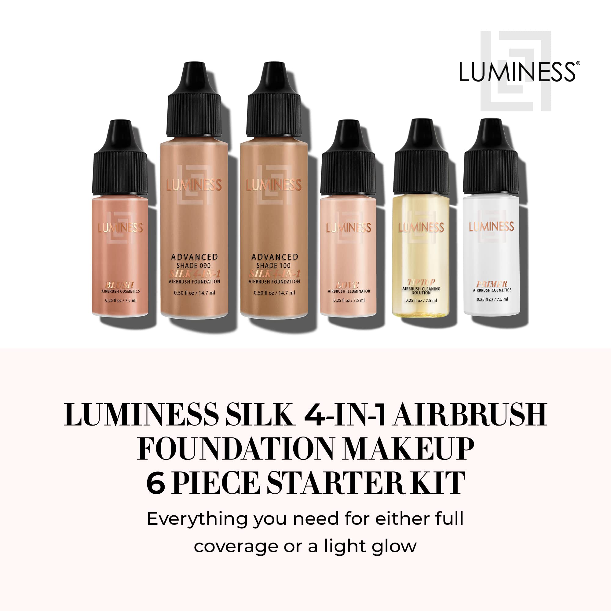 Foto 3 pulgar | Base De Maquillaje Para Principiantes Luminess Silk 4 En 1 Con Aerógrafo - Venta Internacional.