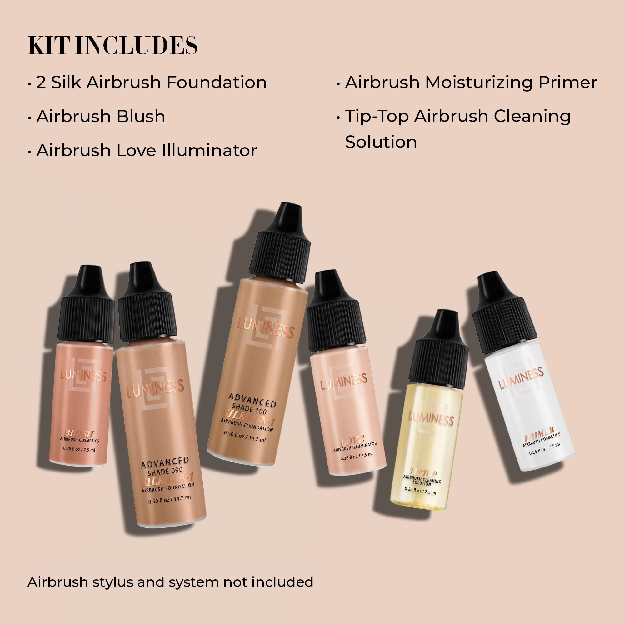 Foto 4 pulgar | Base De Maquillaje Para Principiantes Luminess Silk 4 En 1 Con Aerógrafo - Venta Internacional.