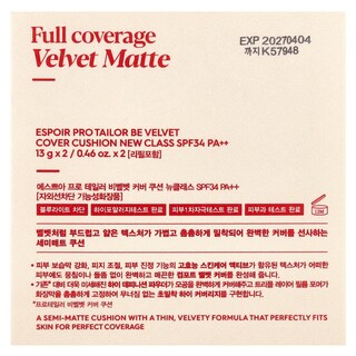 Foto 3 | Funda De Terciopelo Cushion Foundation Espoir Pro Tailor Be 25, Color Canela - Venta Internacional.